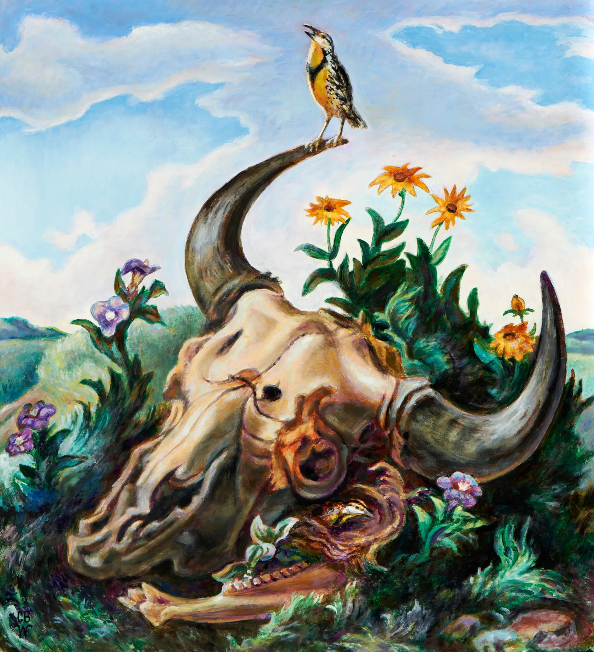 Still Life with Skull by Charles Banks Wilson