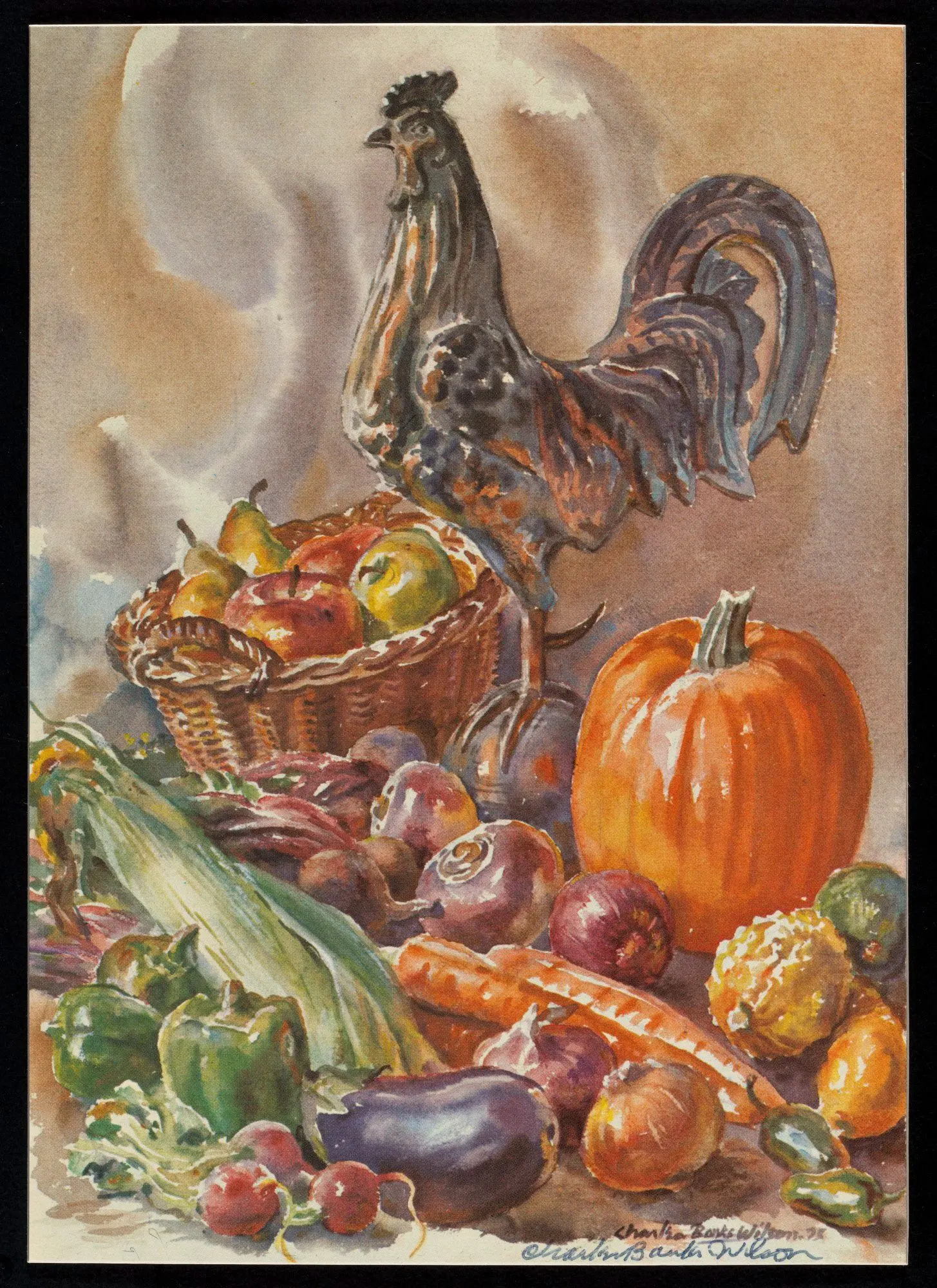 Rooster still life by Charles Banks Wilson