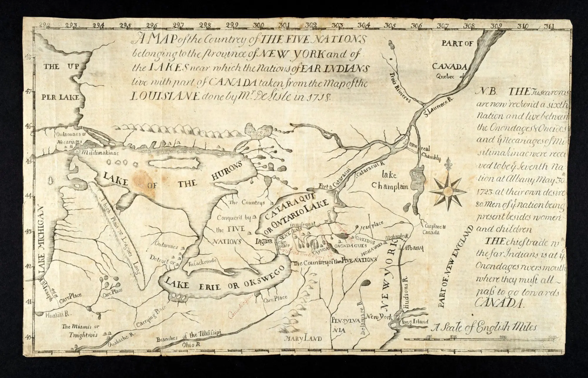 Map of the country of the Five Nations by Unrecorded maker
