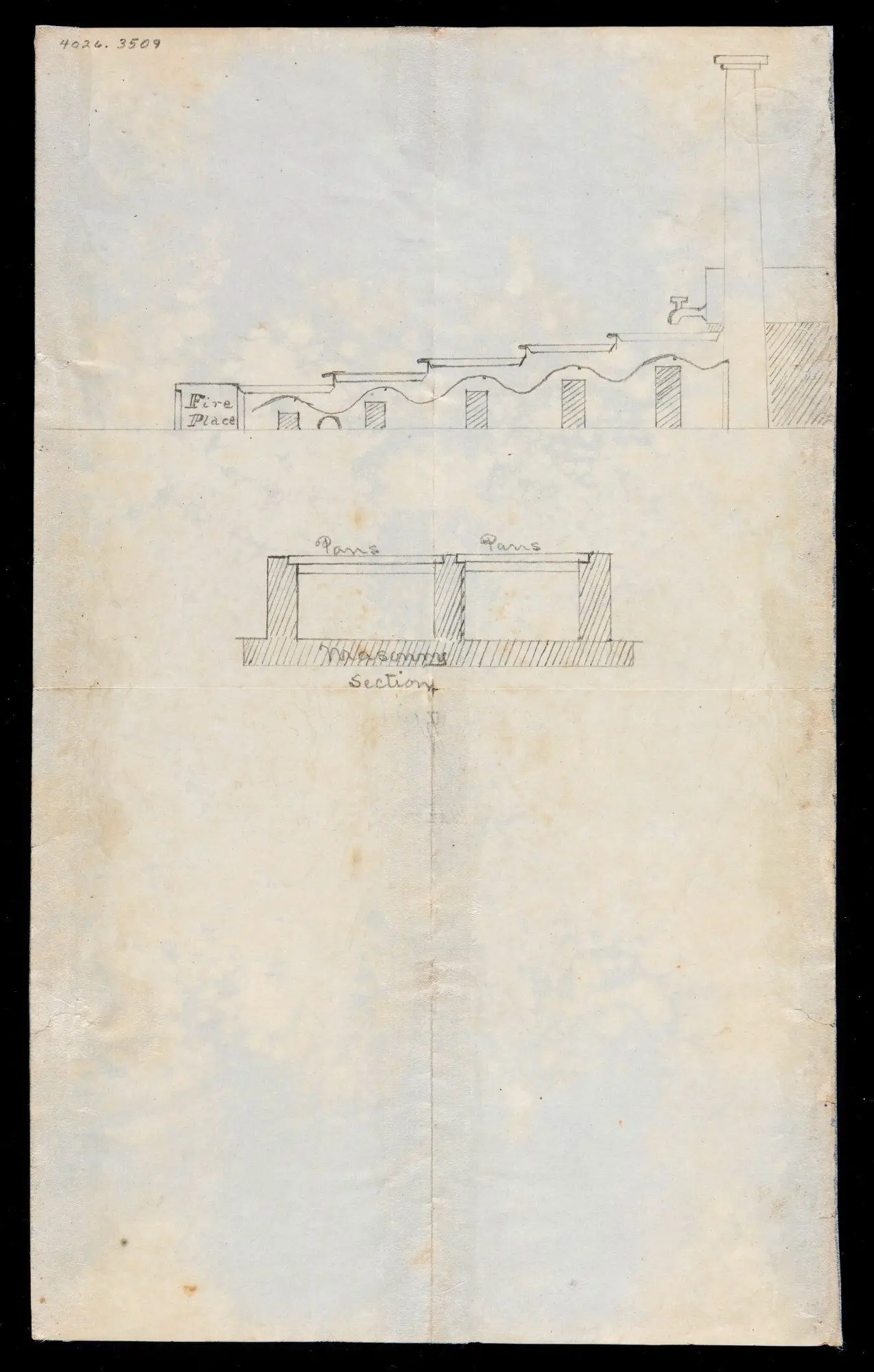 Drawing on sheet of paper by Native