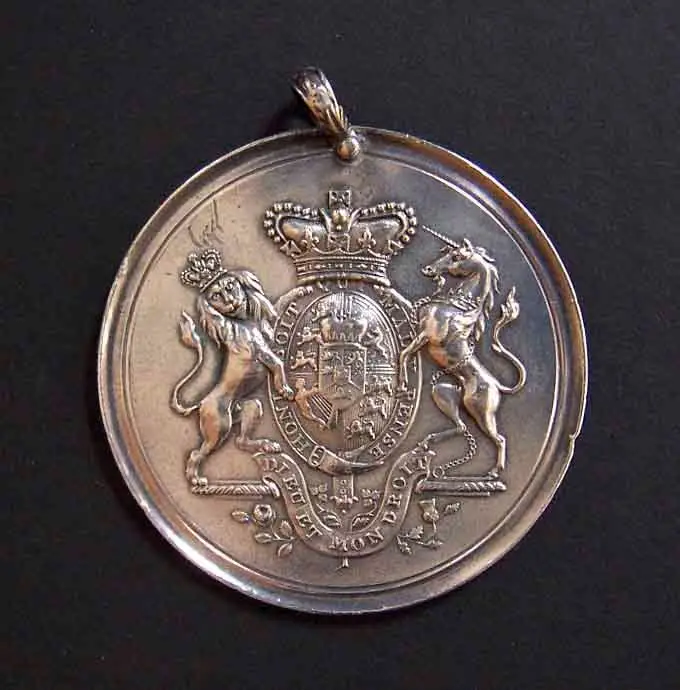 Silver peace medal by European