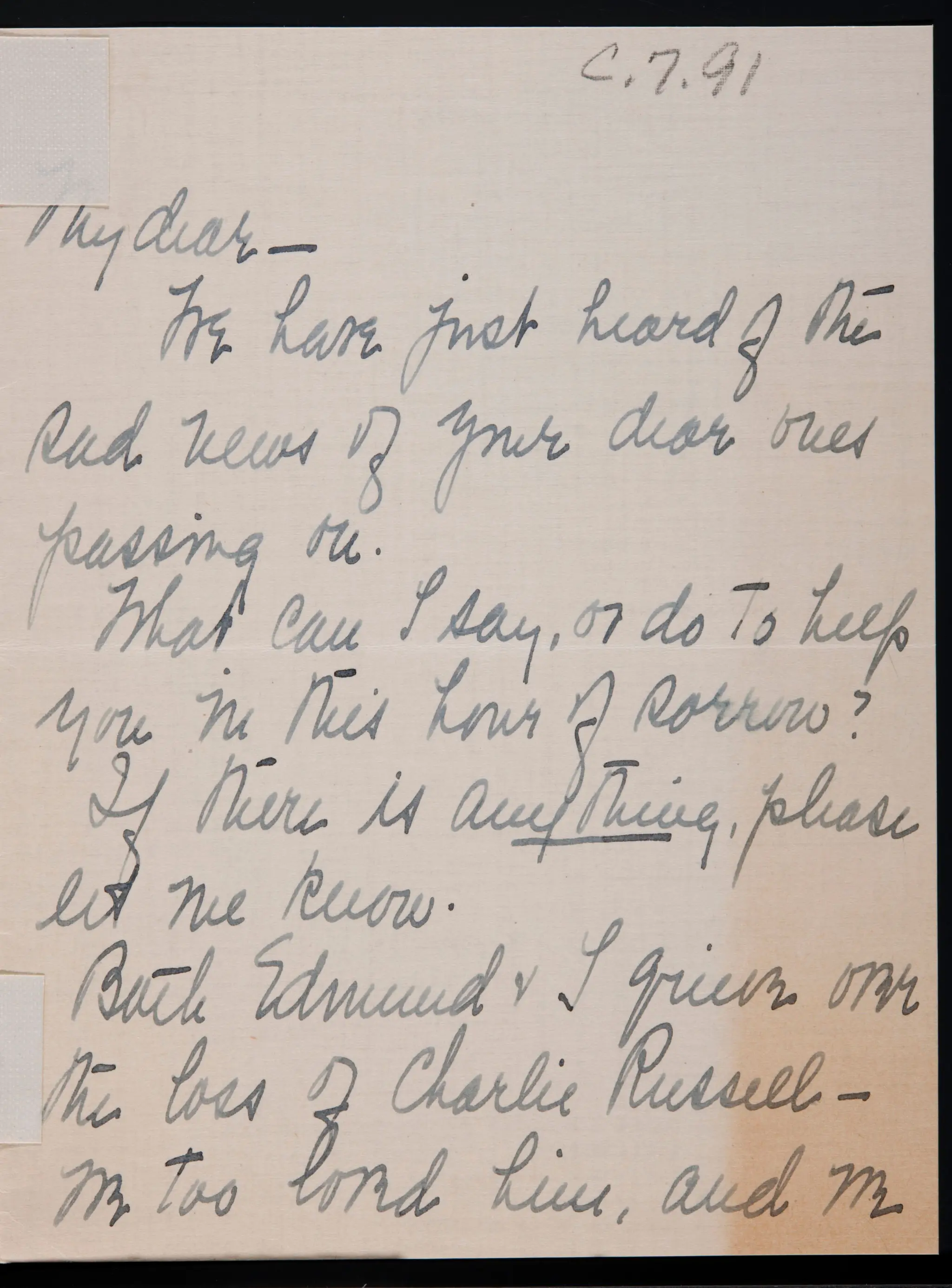 From Jessie Lincoln to Nancy C. Russell by American