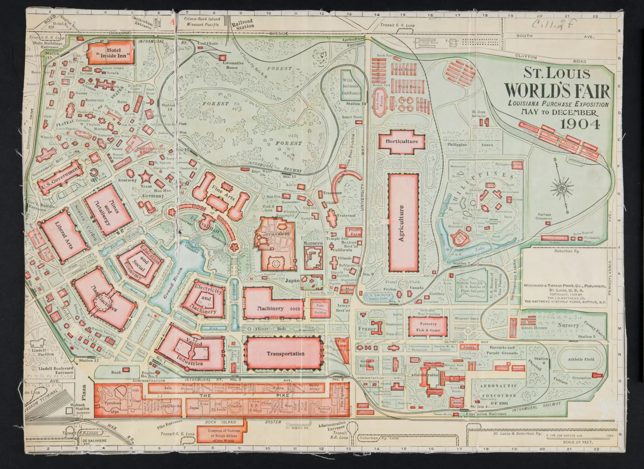 Map of the St. Louis World's Fair by American