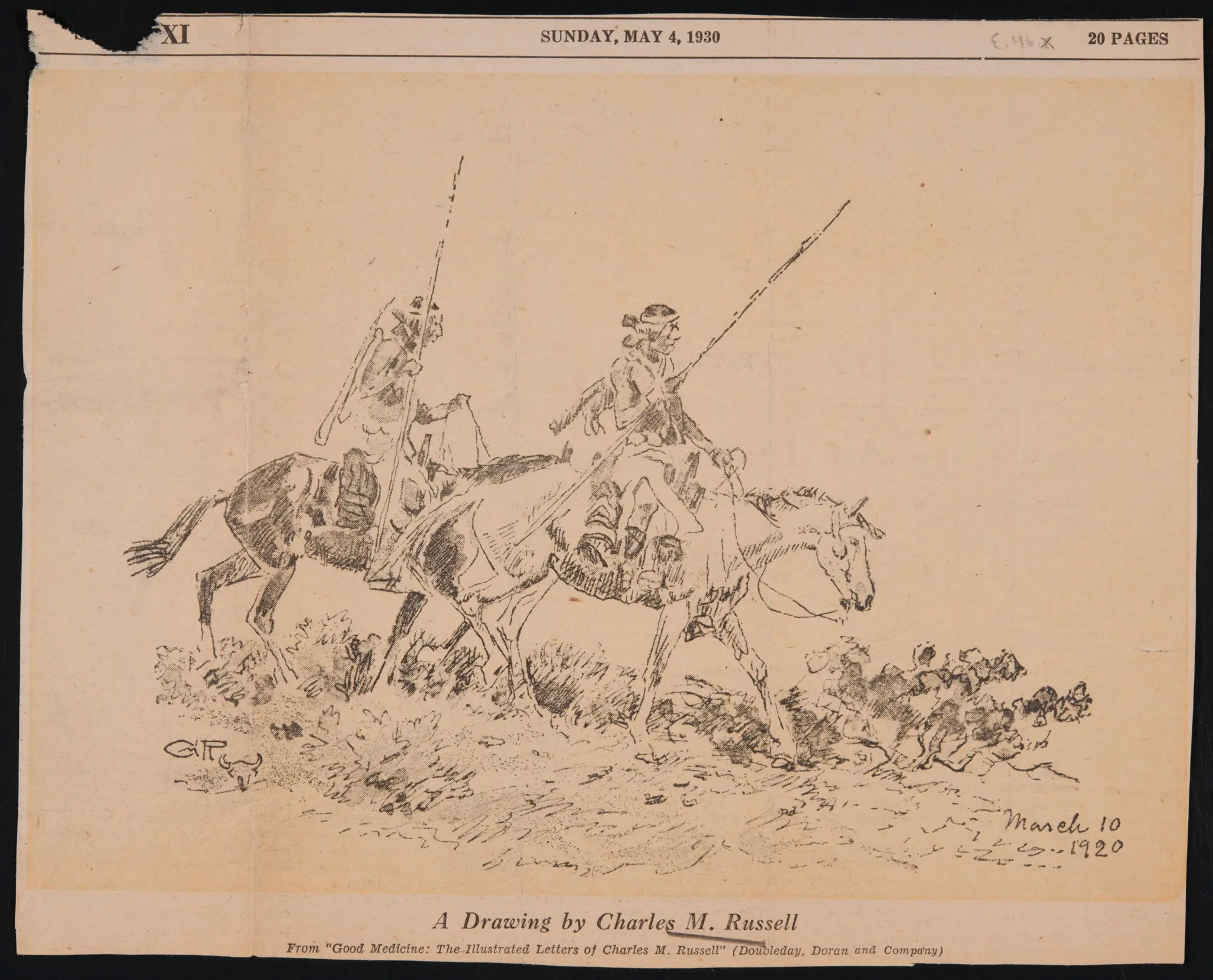 A Drawing by Charles M. Russell by American