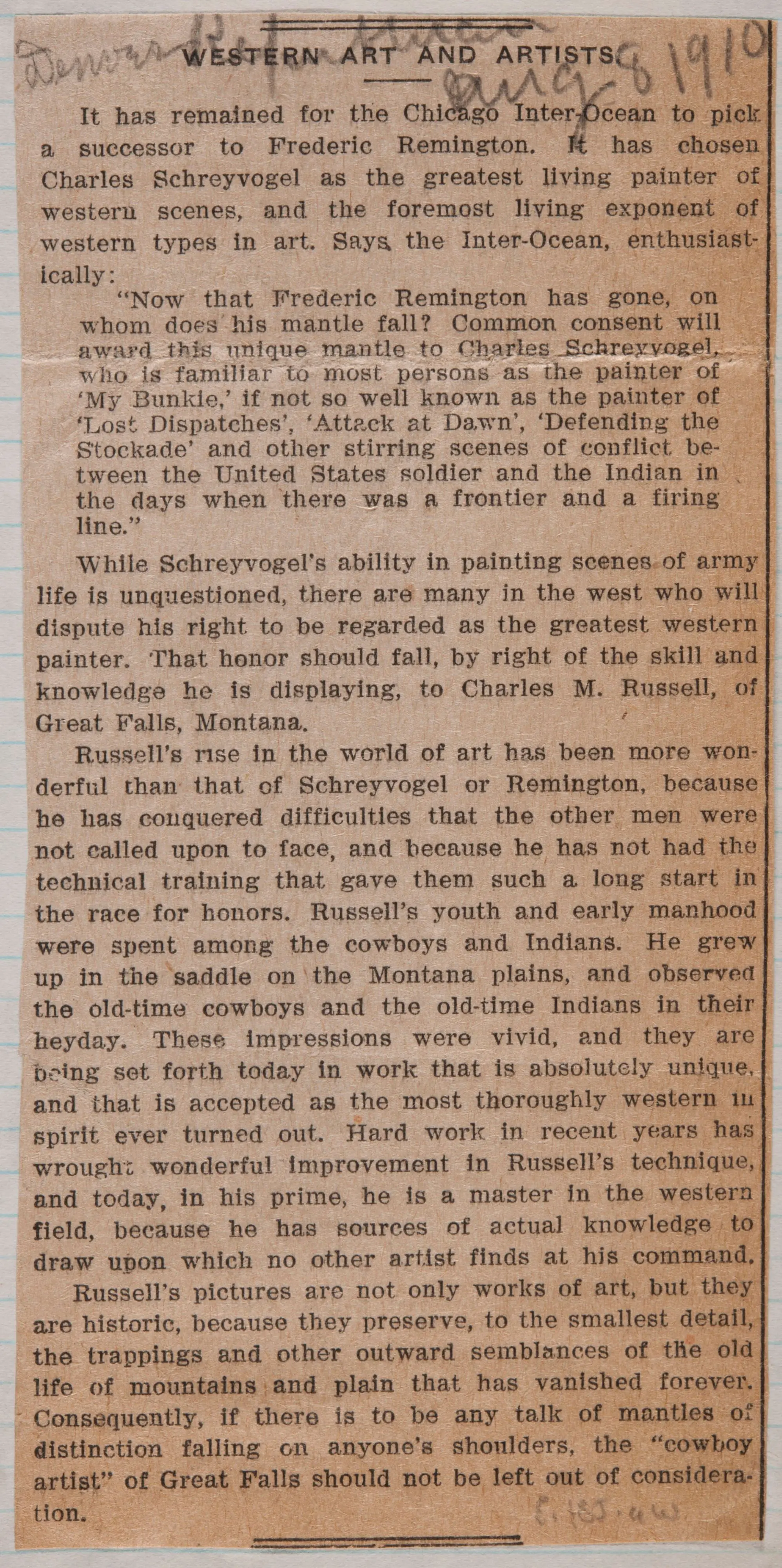 Western Art and Artists by American