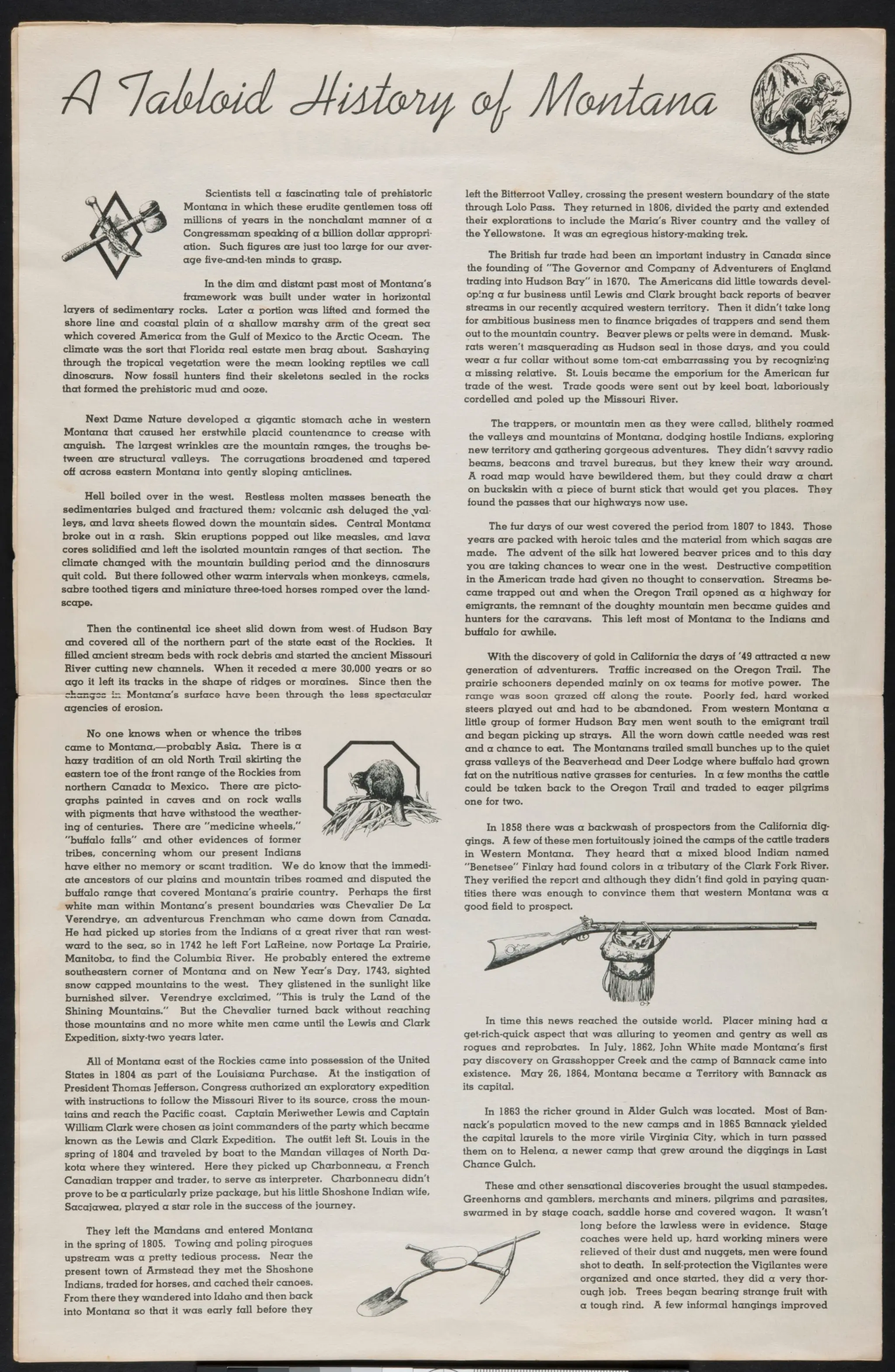 A Map of Montana by American