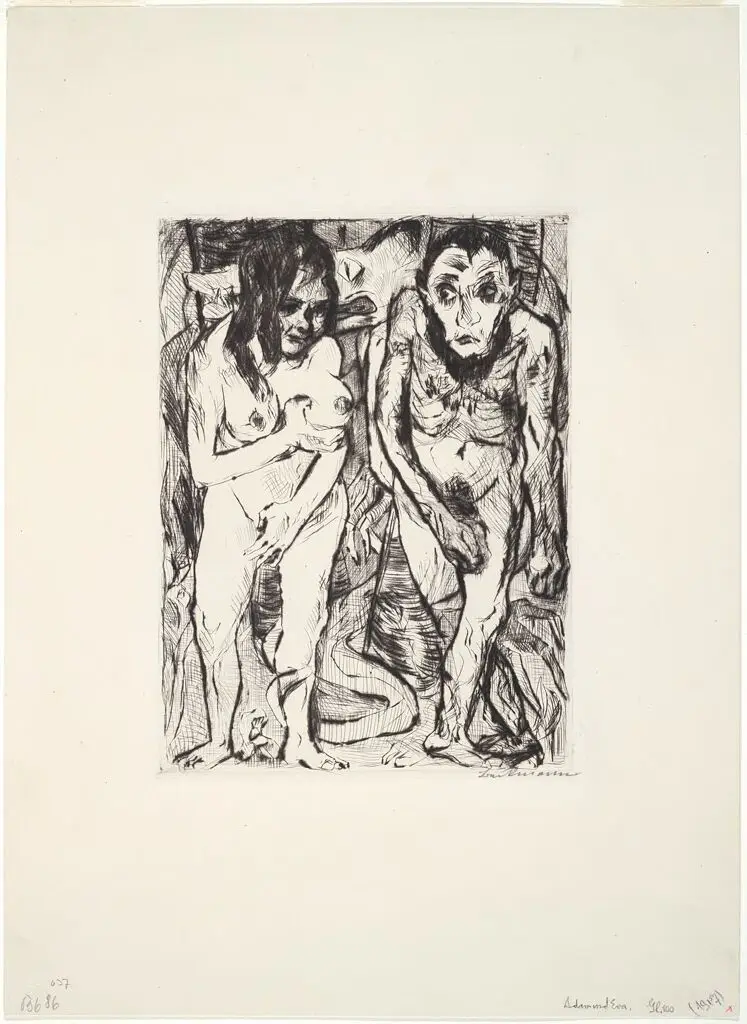 Adam and Eve by Max Beckmann