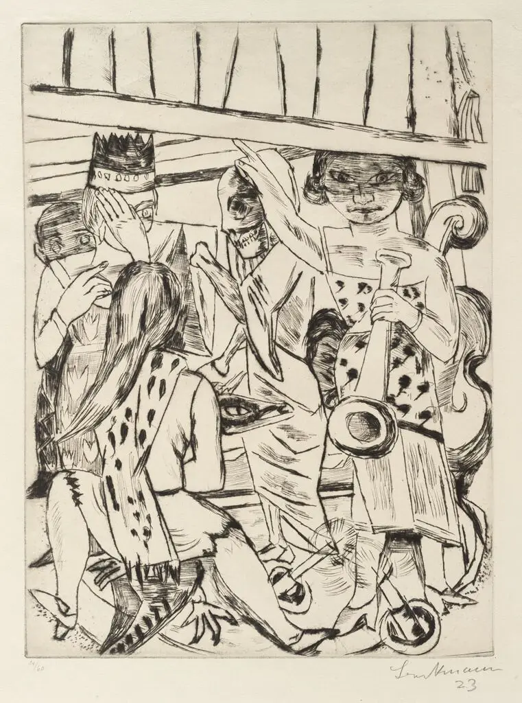 The Curtain Rises by Max Beckmann