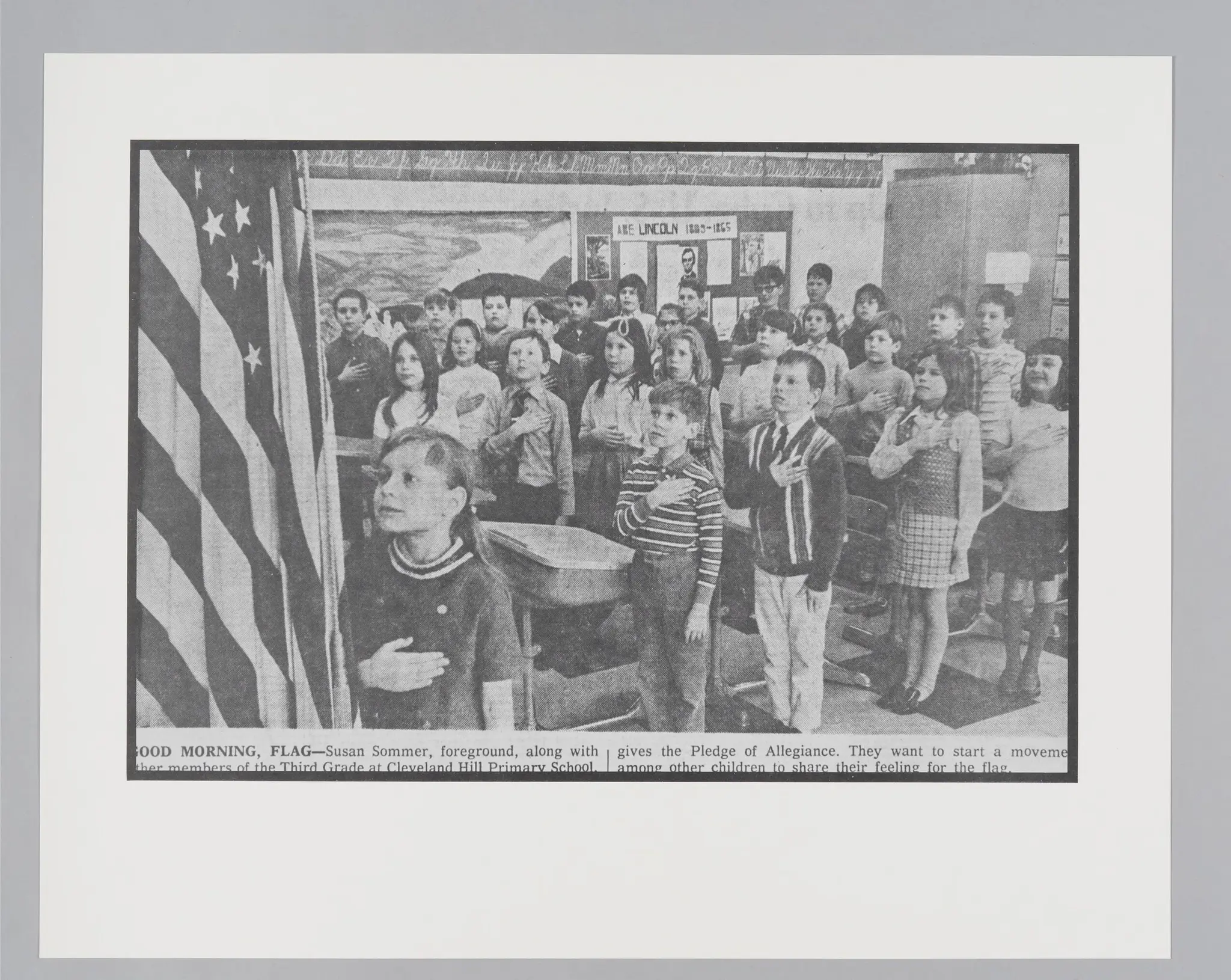 Untitled ("Good Morning, Flag") by Donald Blumberg