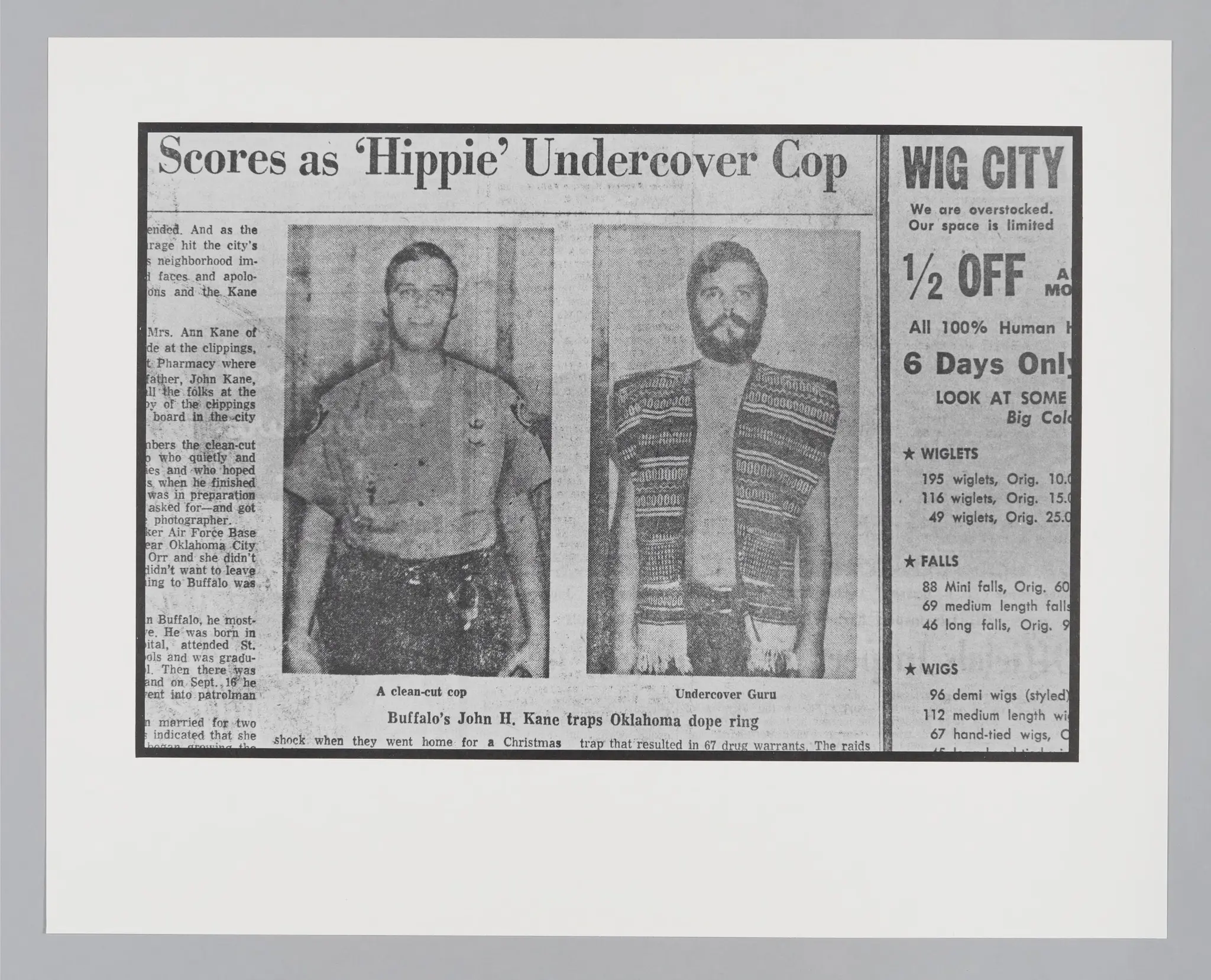 Untitled ("Scores as 'Hippie' Undercover Cop") by Donald Blumberg