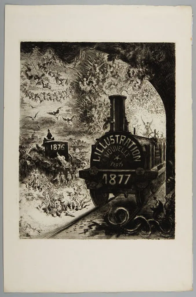 The Funeral of the Burin (Frontispiece) by Félix Hilaire Buhot