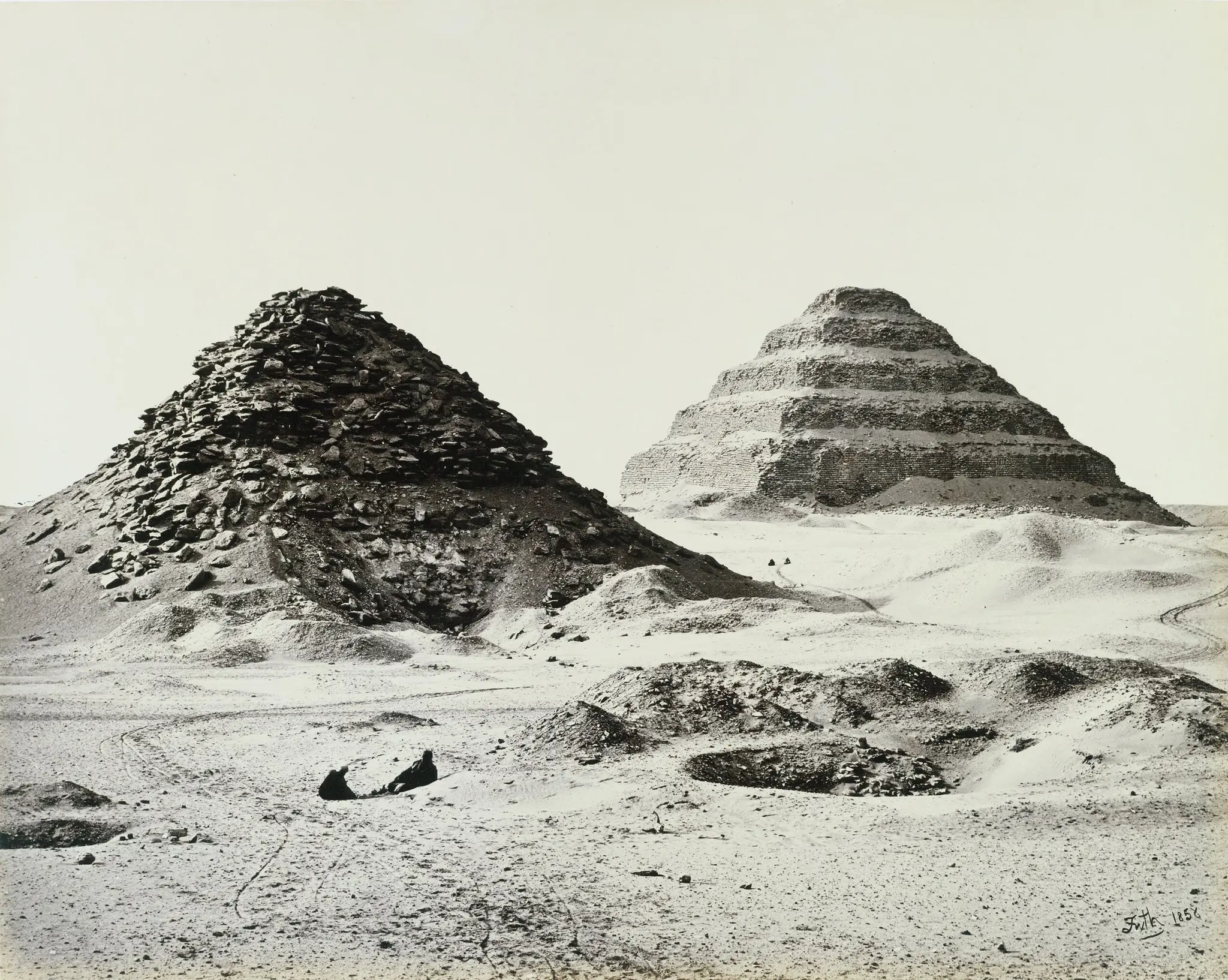 The Pyramids of Sakkarah from the North East by Francis Frith