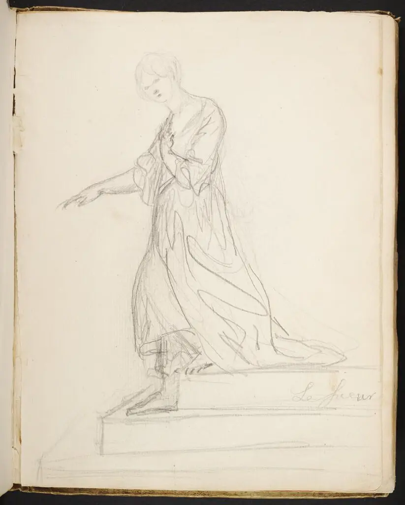 Blank page; verso: Woman (after LeSueur?) by Sir Joshua Reynolds