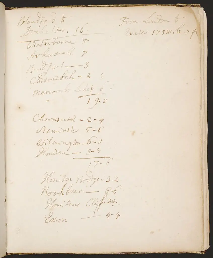 List of Towns and Numbers; verso: blank by Sir Joshua Reynolds