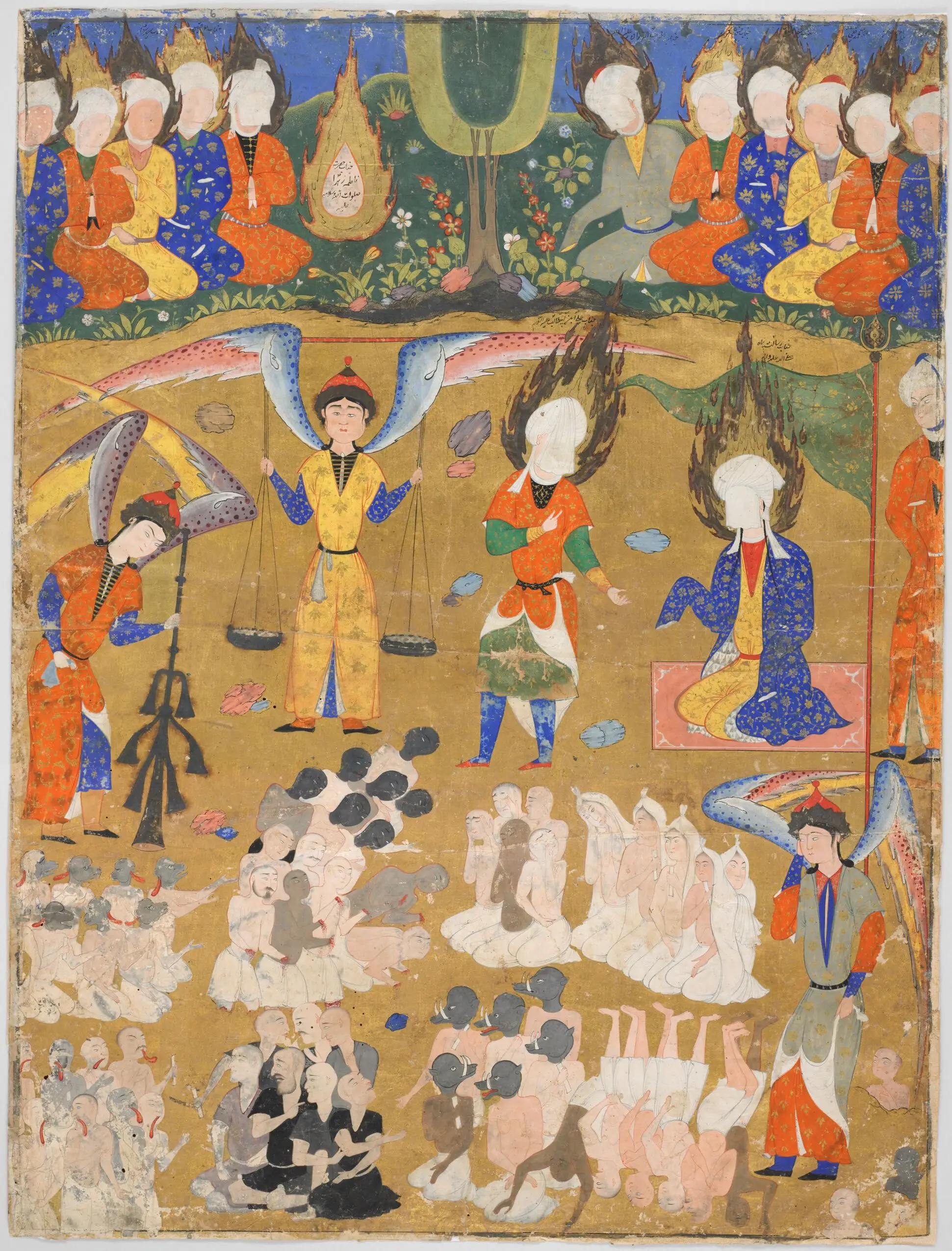 Day of Judgment, folio from a manuscript of the Falnama (Book of Omens) by Unknown artist