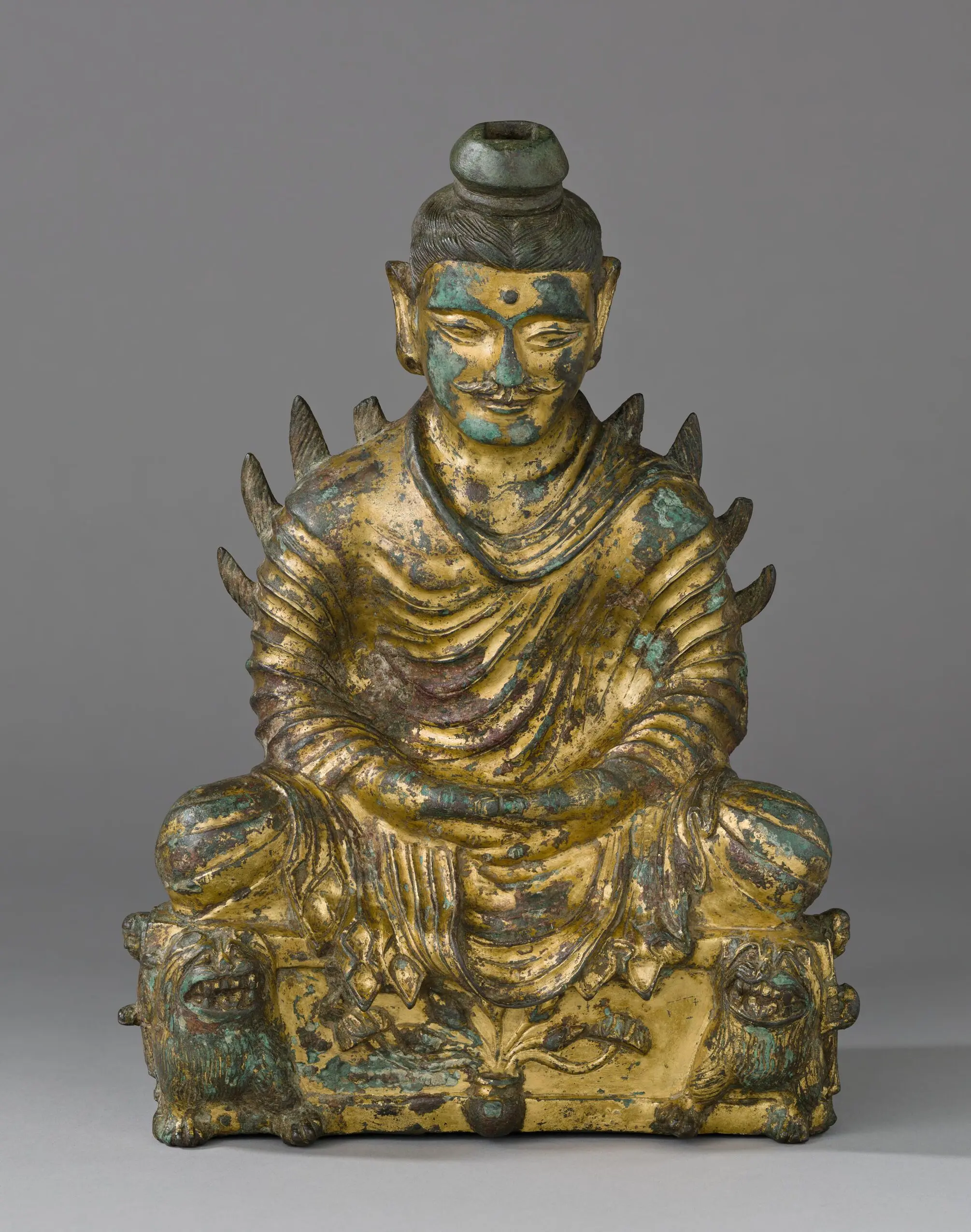 Seated Buddha Shakyamuni in Meditation with Hands in Dhyana-Mudra and with Flaming Shoulders by Unknown artist