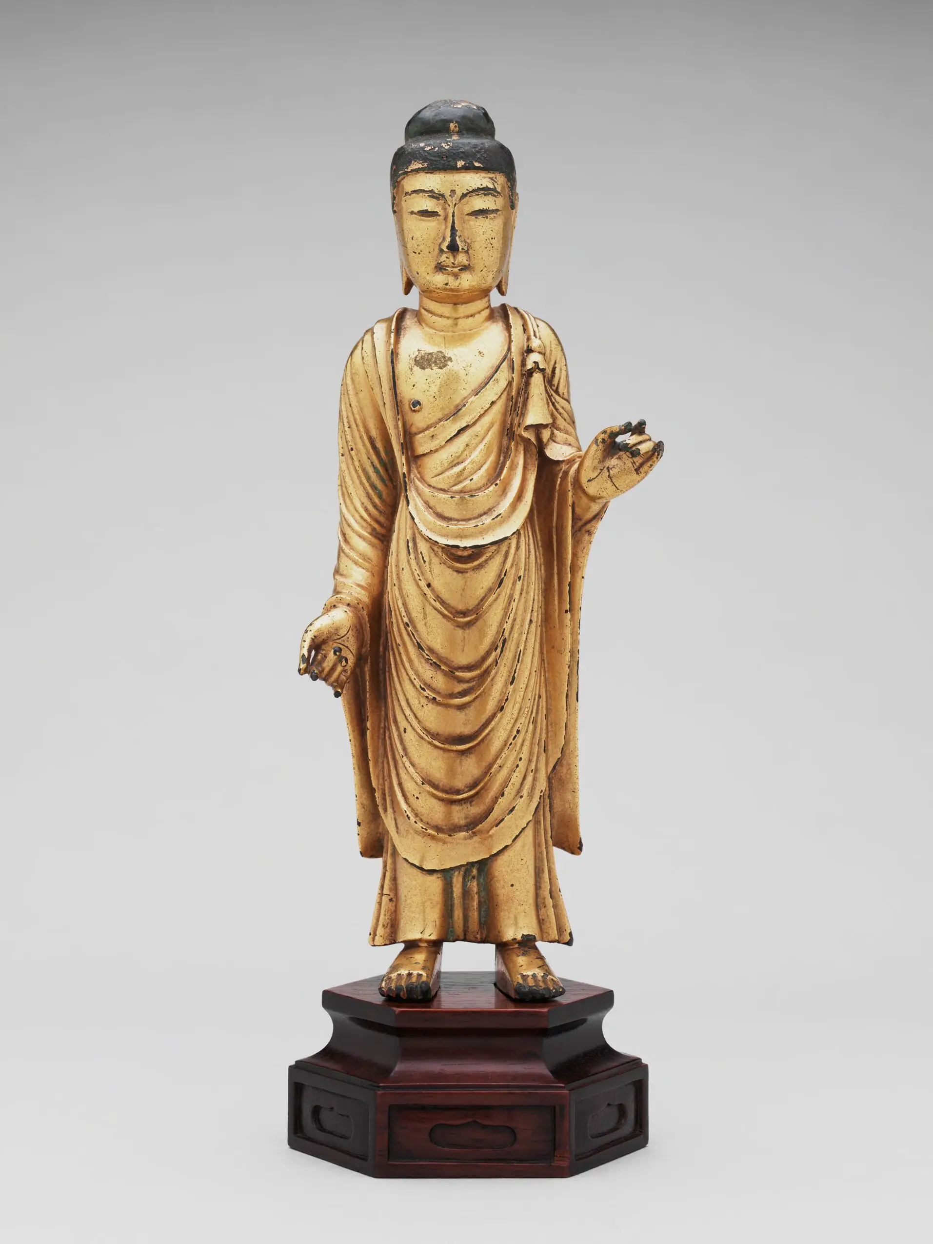 Standing Buddha with Right Hand Lowered and with Left Hand Raised by Unknown artist