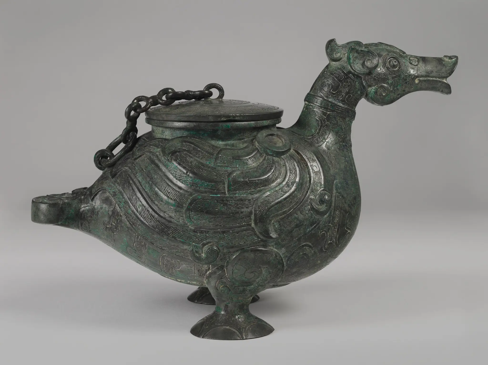'He' Ritual Wine Vessel in the Form of a Standing Duck by Unknown artist
