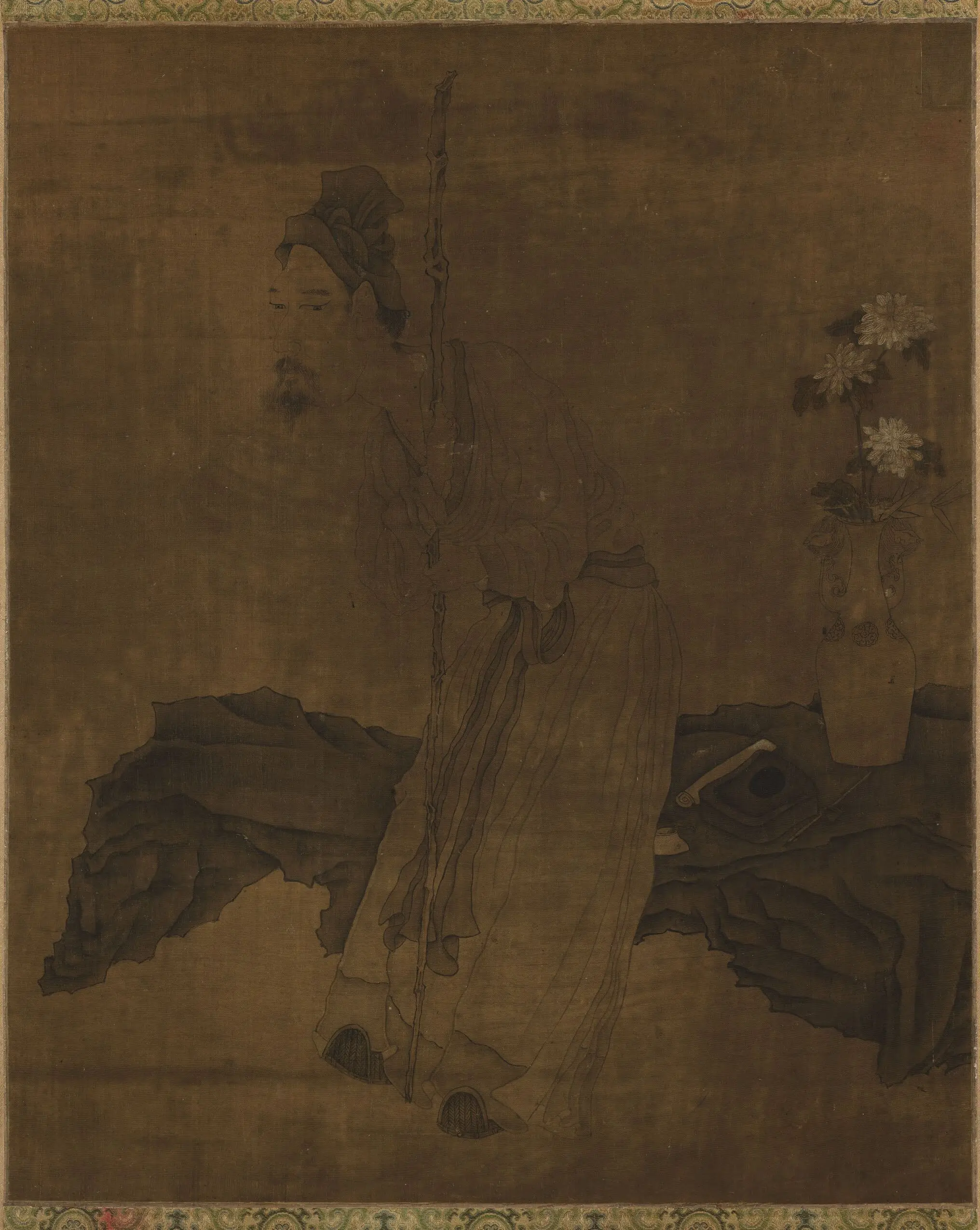 Sage with a Long Staff by Chen Hongshou 陳洪綬