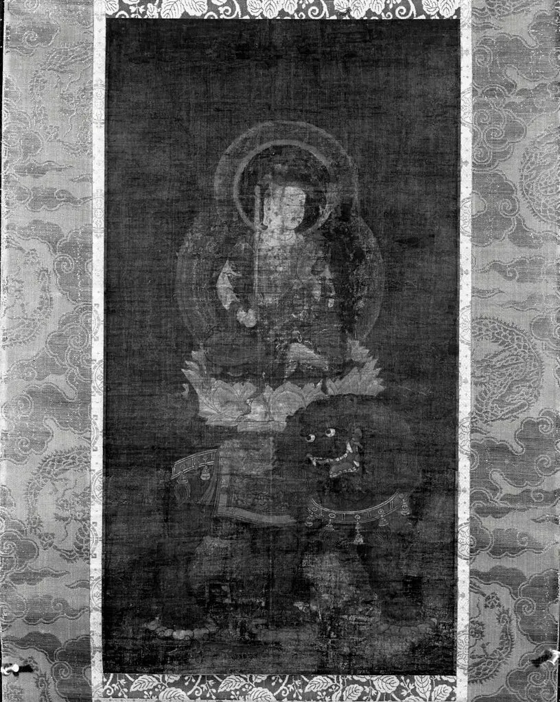 Bodhisattva Manjusri (Monju Bosatsu) Seated on a Lion by Unknown artist