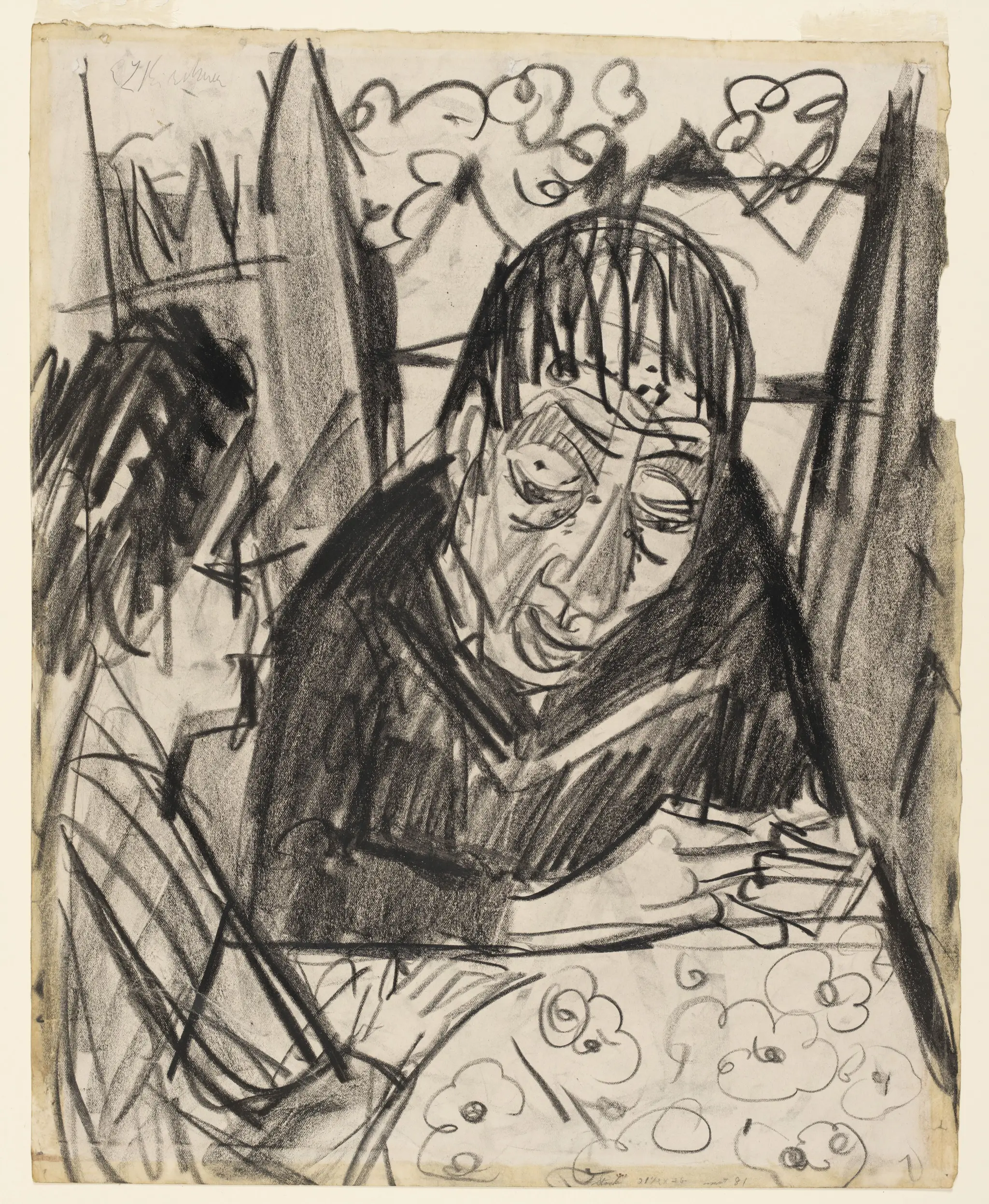 Old Farmer and Young Woman by Ernst Ludwig Kirchner