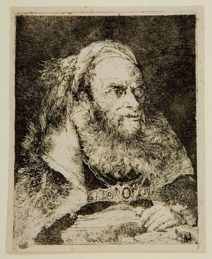 Old Man in Oriental Costume by Giovanni Domenico Tiepolo