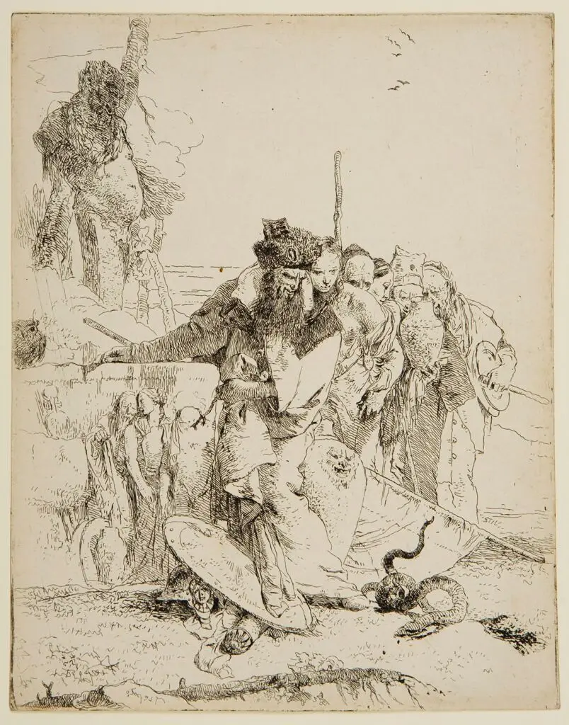 Magician and a Serpent by Giovanni Battista Tiepolo