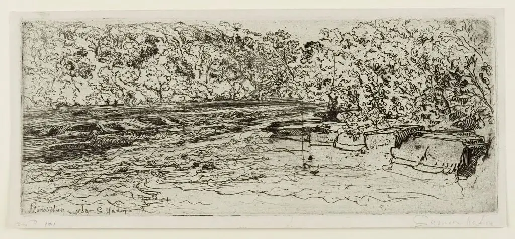 A Likely Place for a Salmon by Francis Seymour Haden