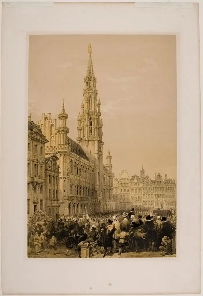 Town Hall, Brussels by Louis Haghe