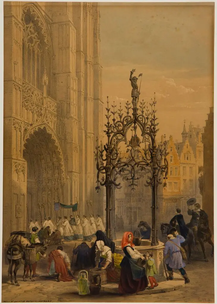Well of Quintin Matzys, Antwerp by Louis Haghe