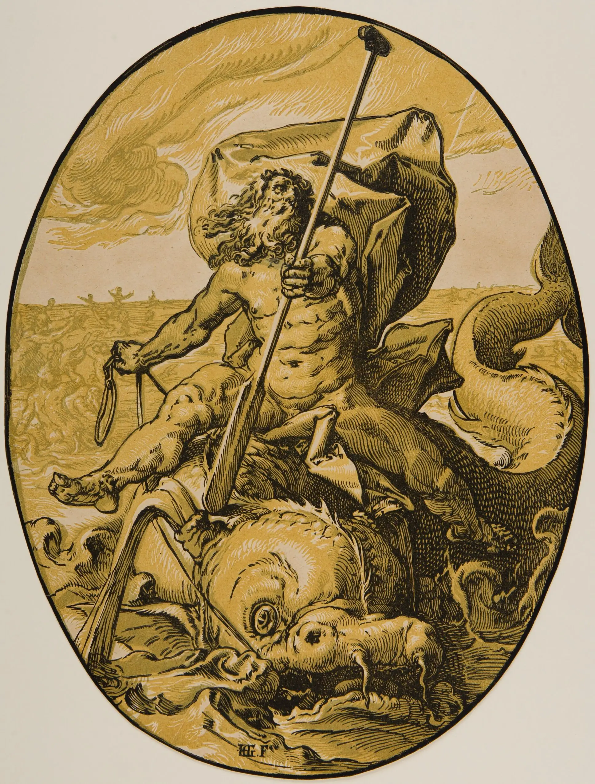 Oceanus by Hendrick Goltzius