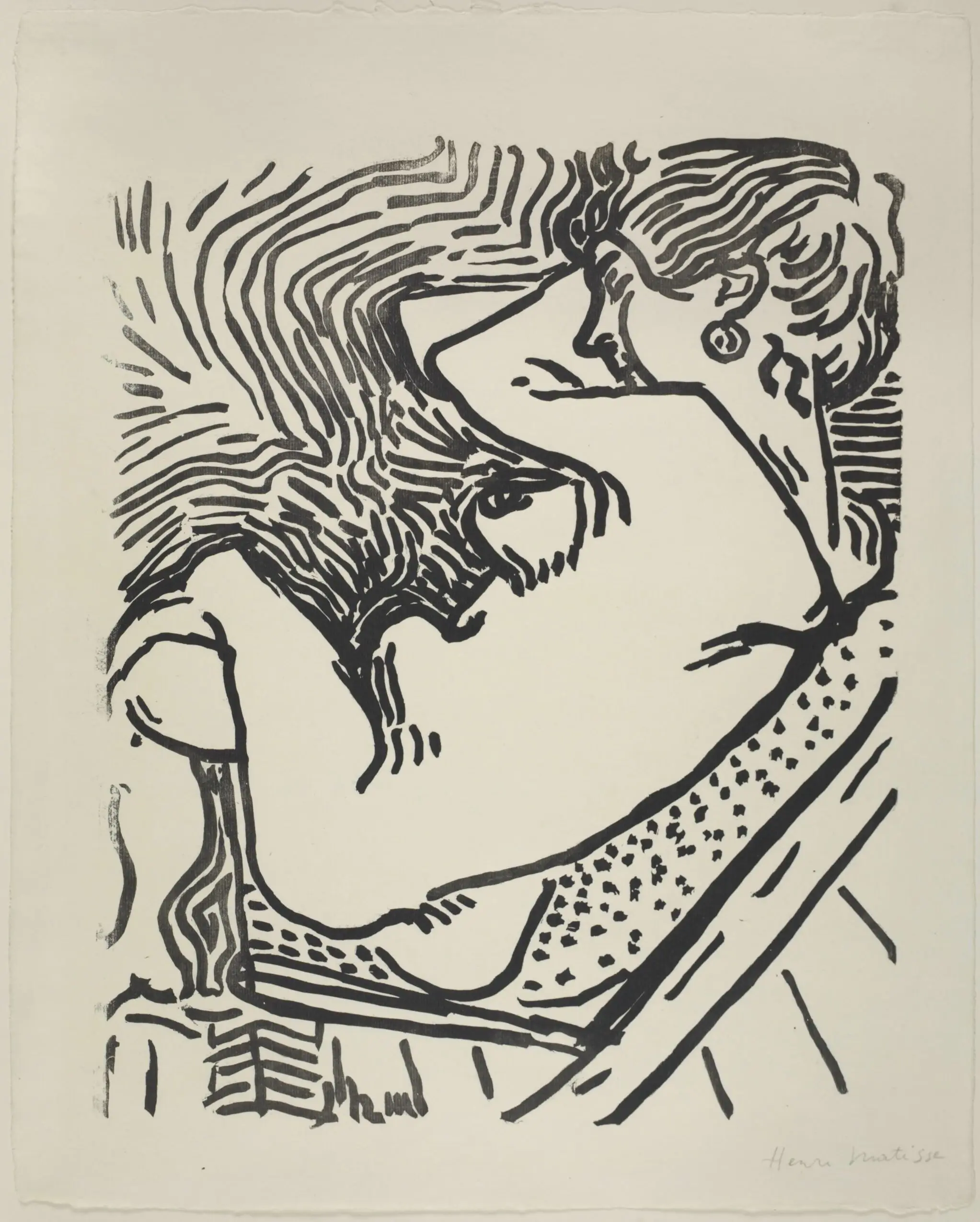 The Large Woodcut Nude by Henri Matisse