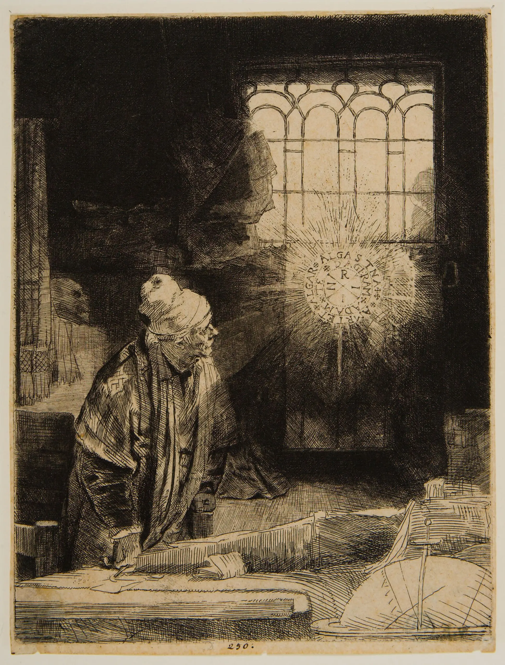 A Scholar in His Study ("Faust") by Rembrandt Harmensz. van Rijn