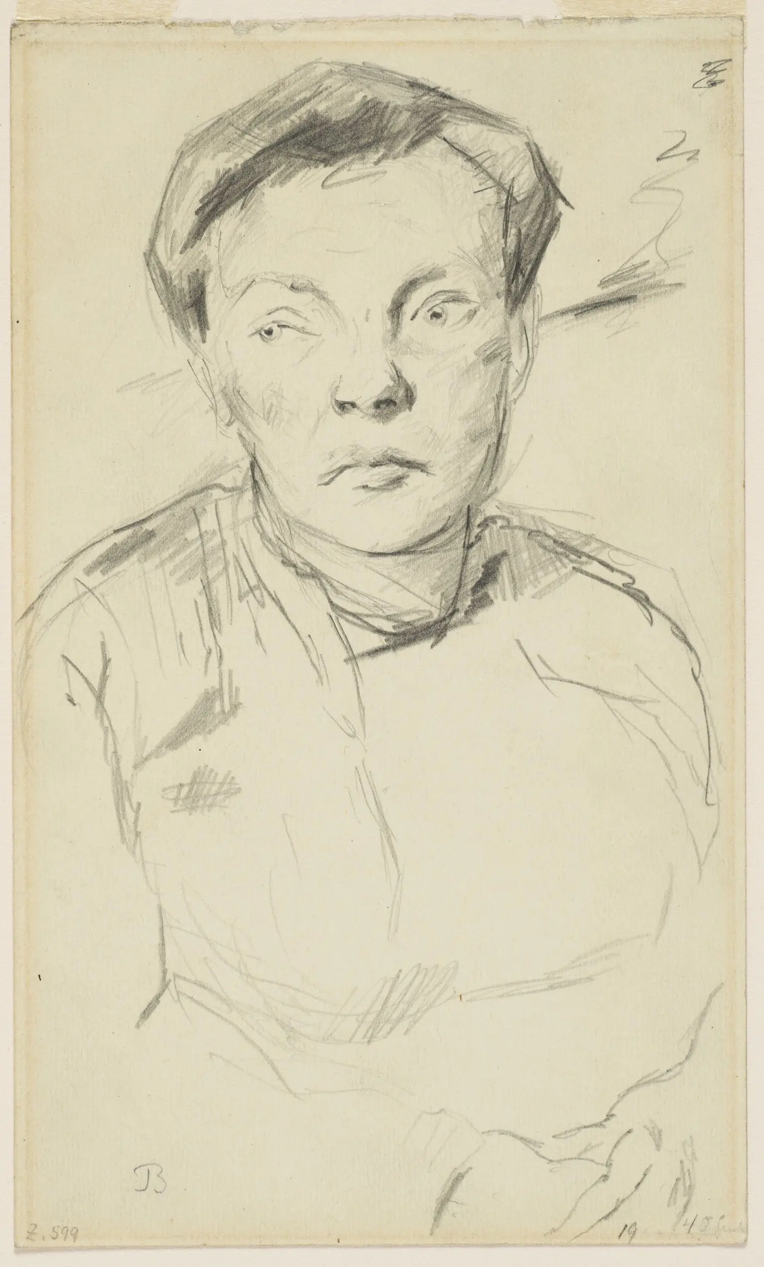 Head of a Woman by Max Beckmann
