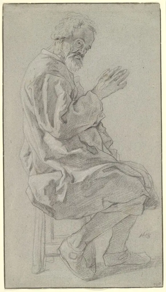 Seated Old Man by Leendert van der Cooghen