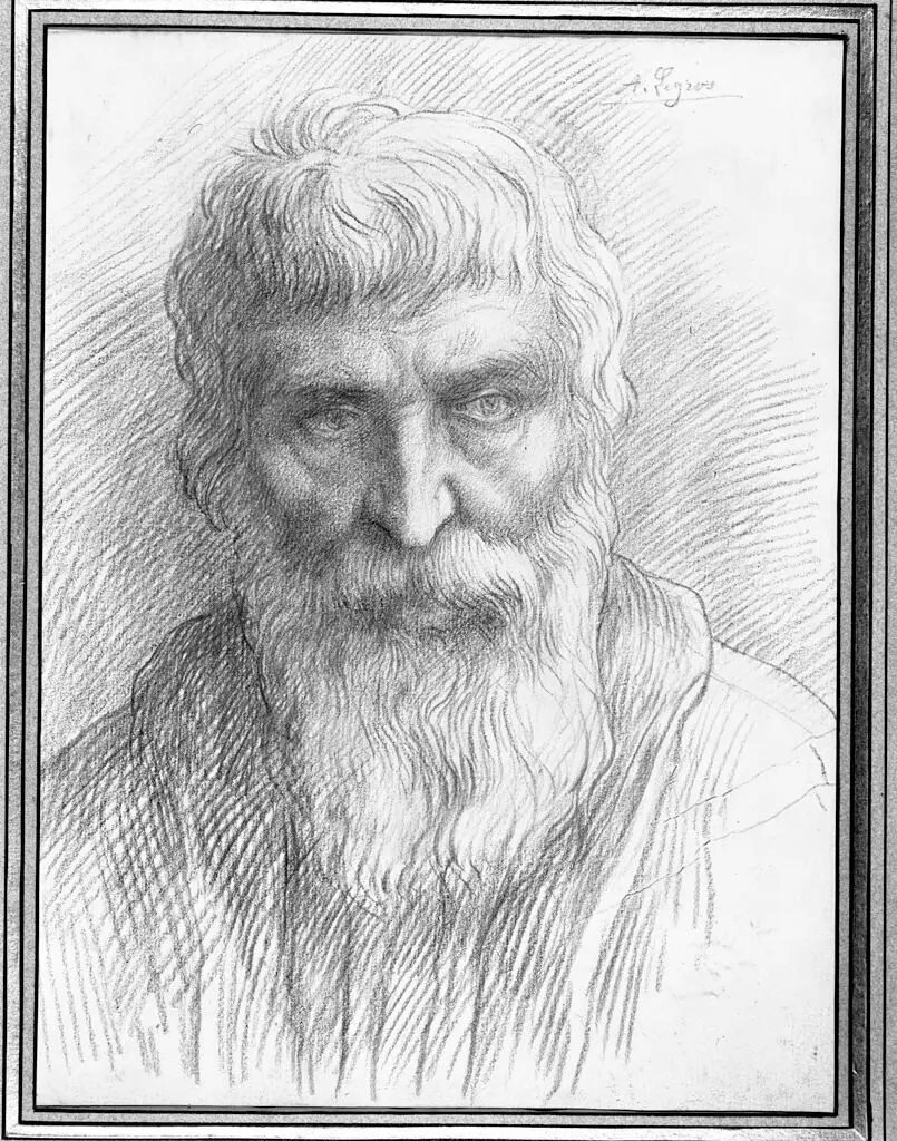 Head of an Old Man by Alphonse Legros