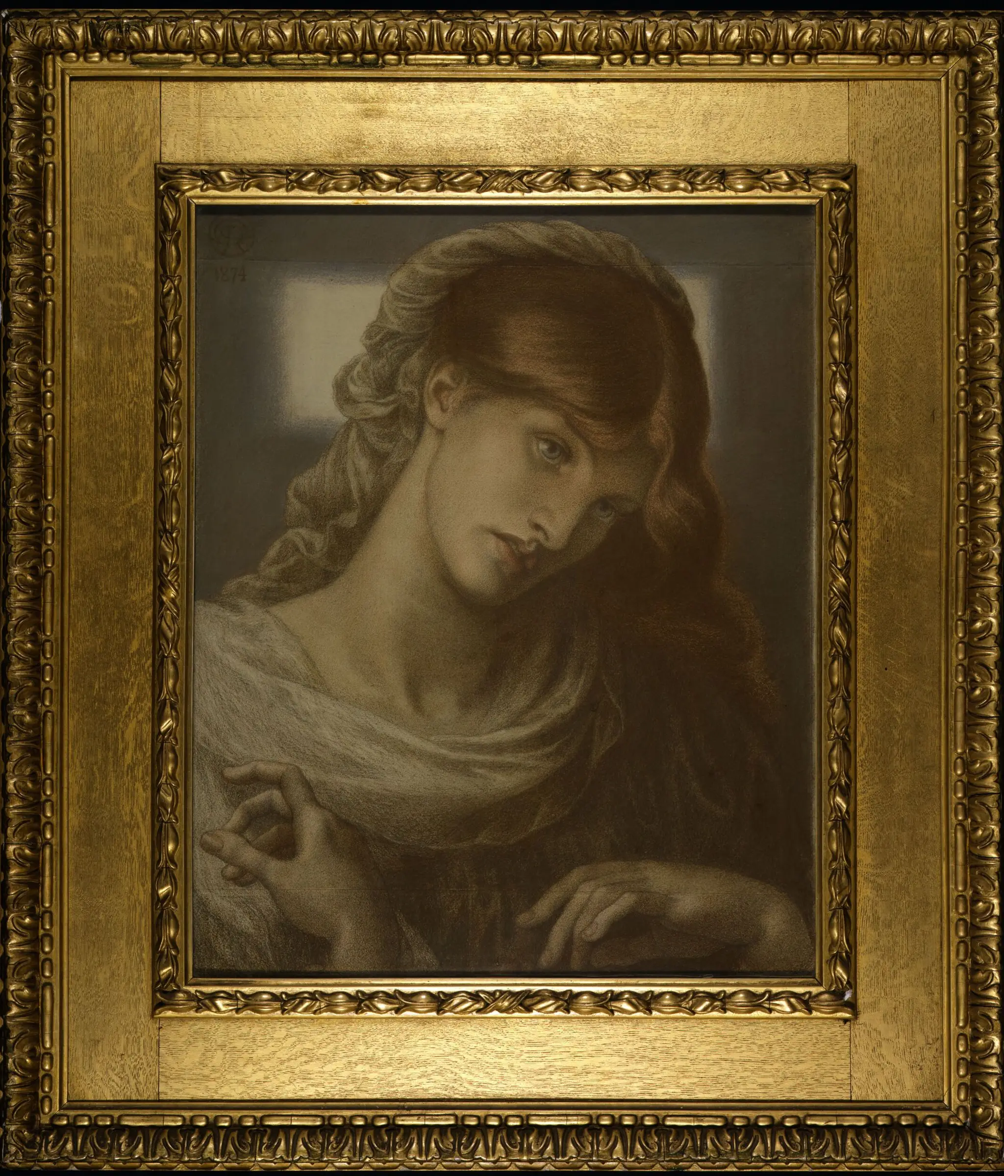 Head of a Woman (Study for "Roman Widow") by Dante Gabriel Rossetti