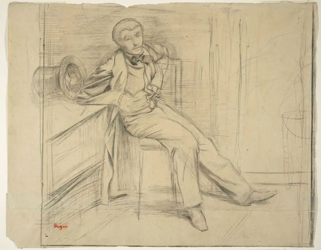 Study for "James-Jacques-Joseph Tissot" by Hilaire-Germain-Edgar Degas