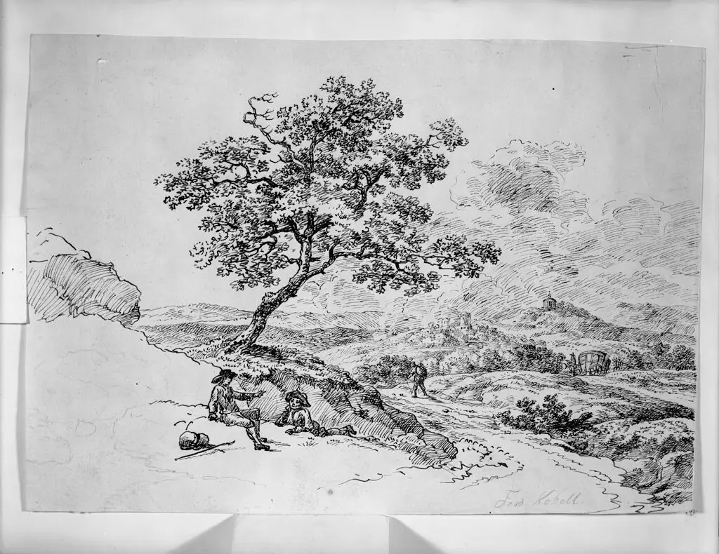 Landscape with Travellers by Ferdinand Kobell