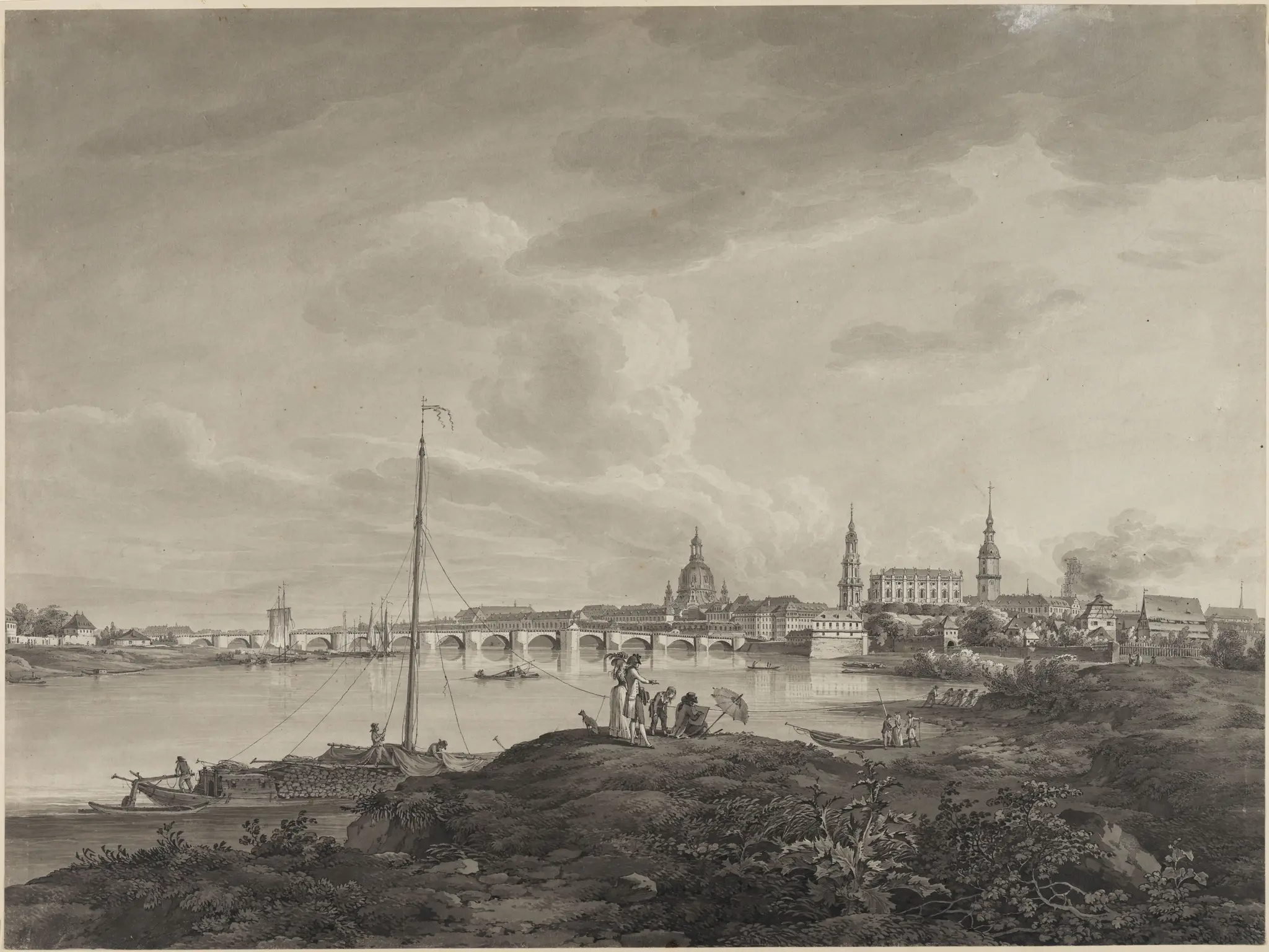 View of Dresden by Adrian Zingg