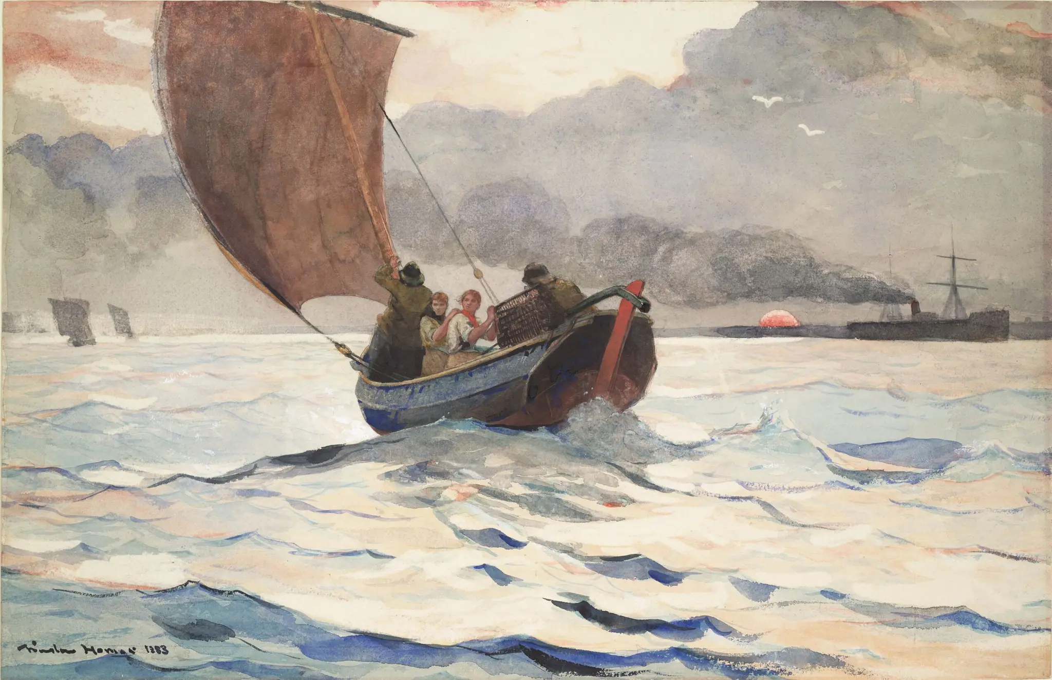 Returning Fishing Boats by Winslow Homer