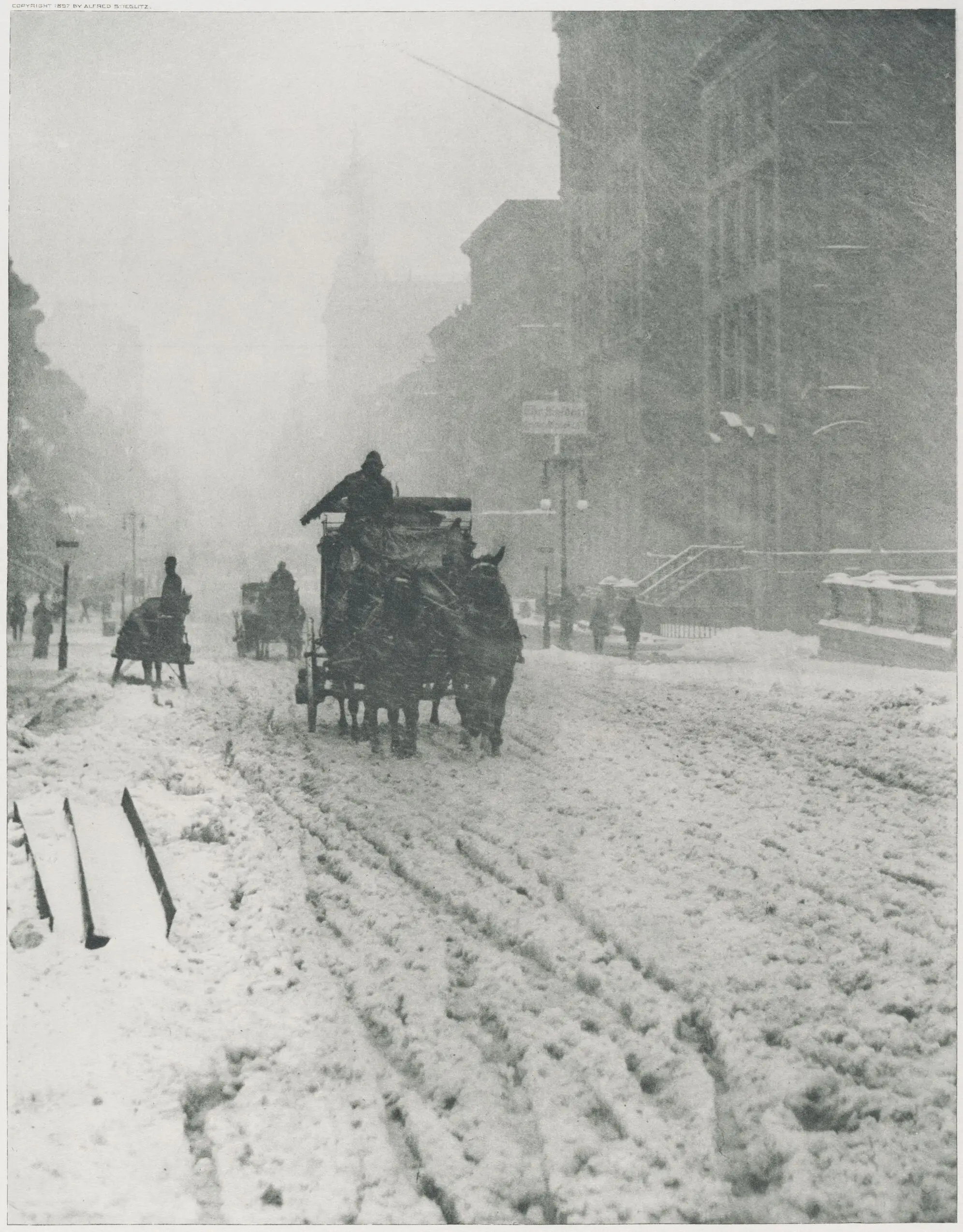Winter on Fifth Avenue by Alfred Stieglitz