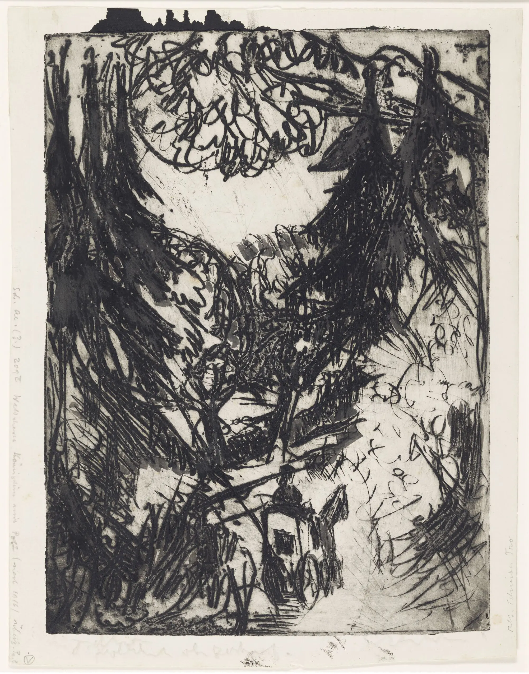 Forest Road in Königstein with Mail Coach by Ernst Ludwig Kirchner