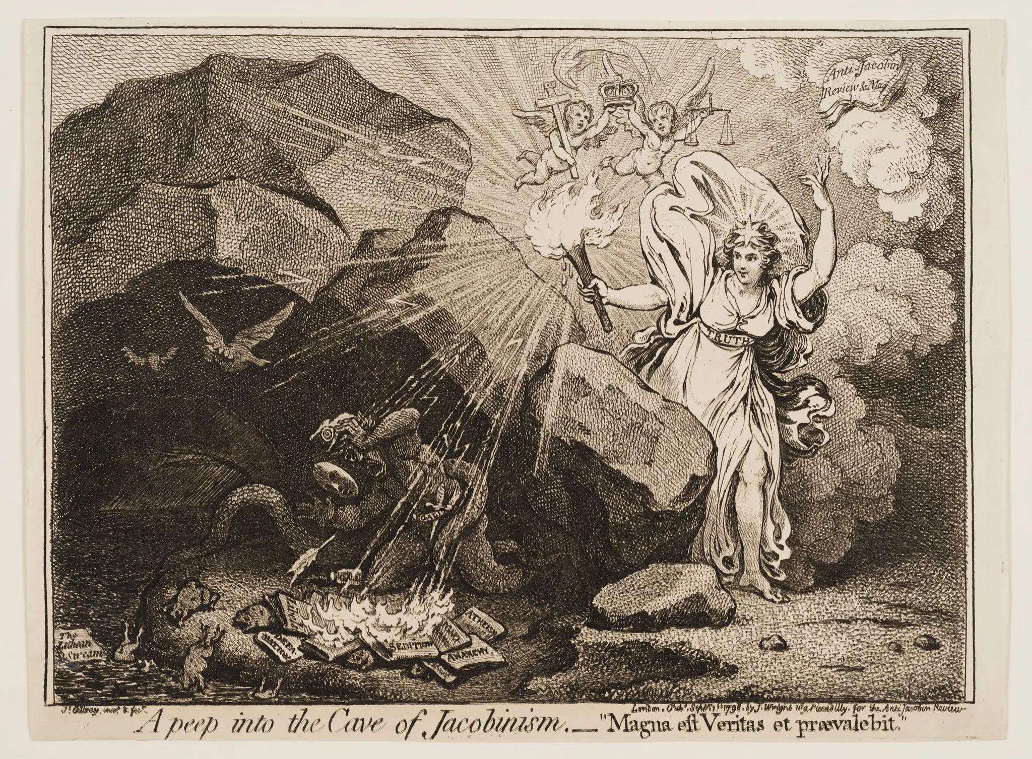 A Peep into the Cave of Jacobinism by James Gillray