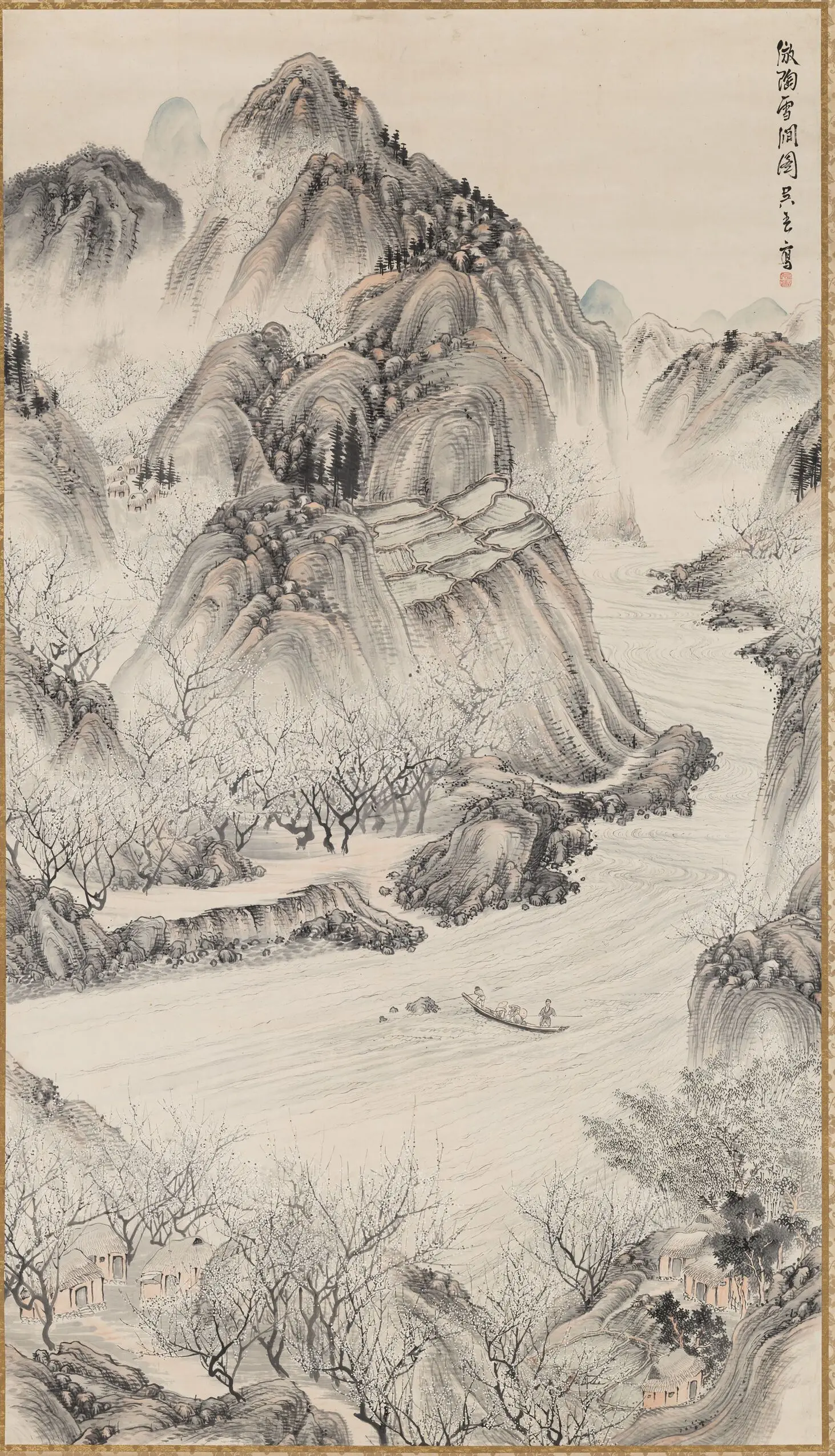 Snowy Stream by Goshun 呉春 (Matsumura Gekkei 松村月渓)