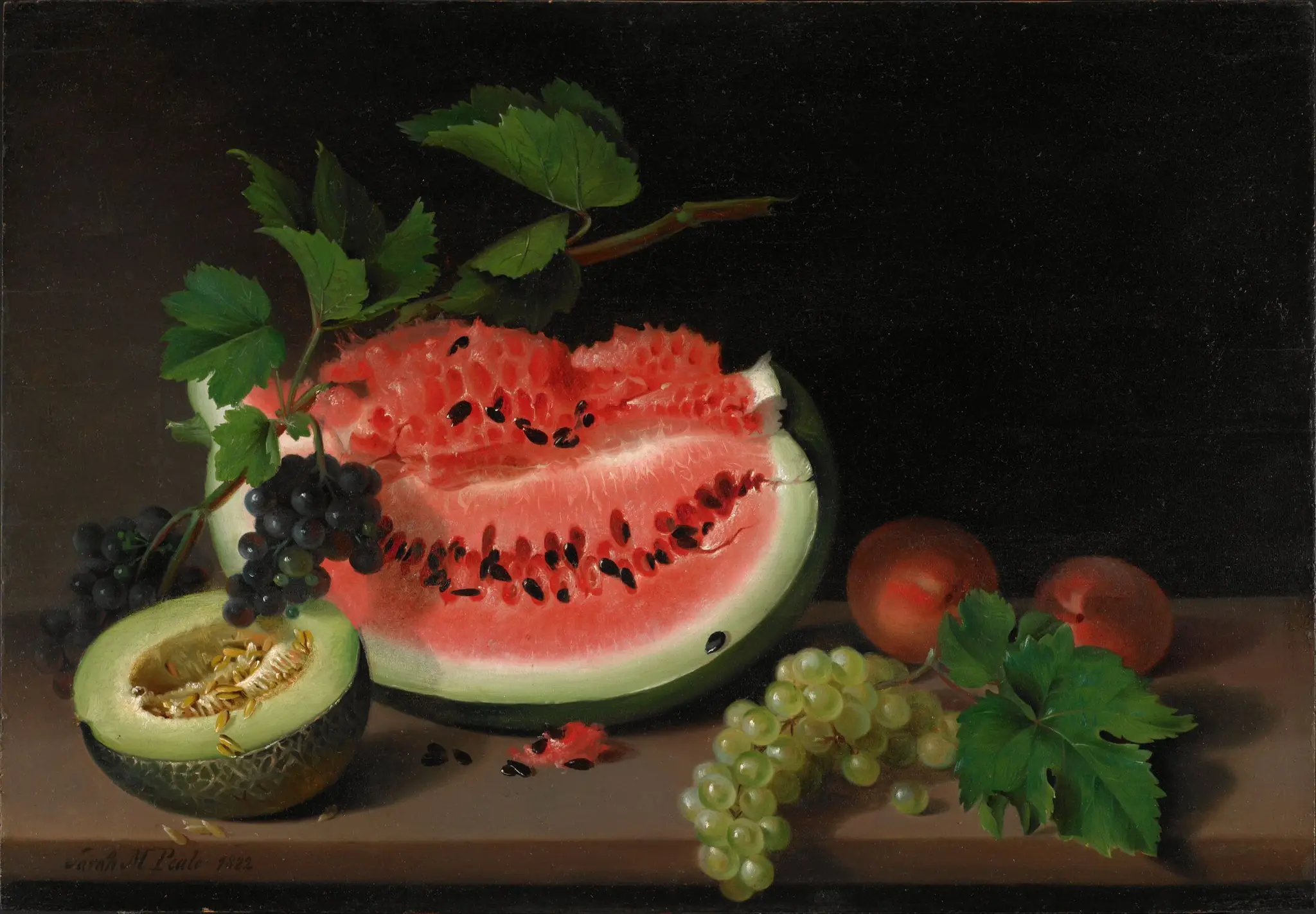 Still Life with Watermelon by Sarah Miriam Peale