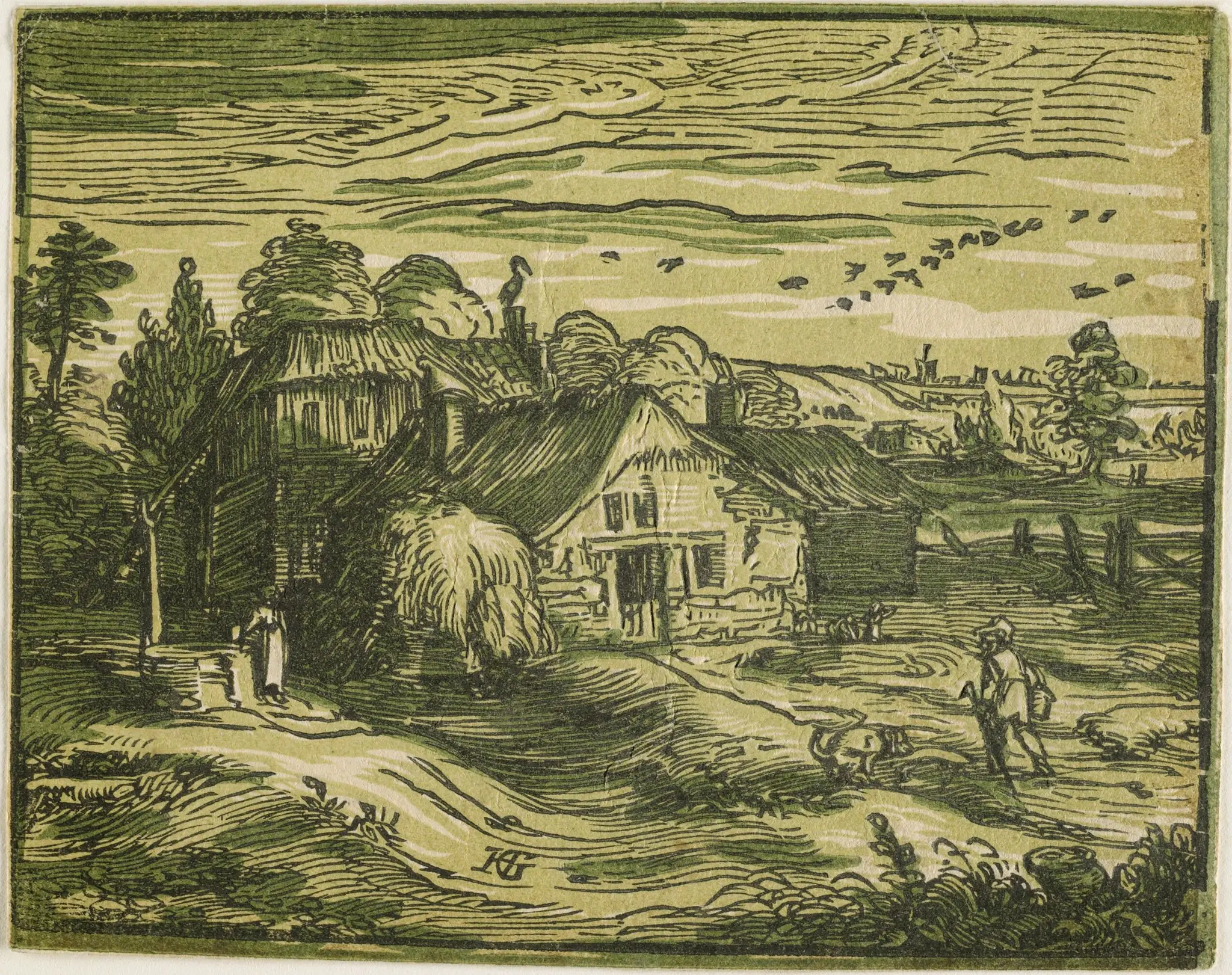 Landscape with a Farmhouse by Hendrick Goltzius