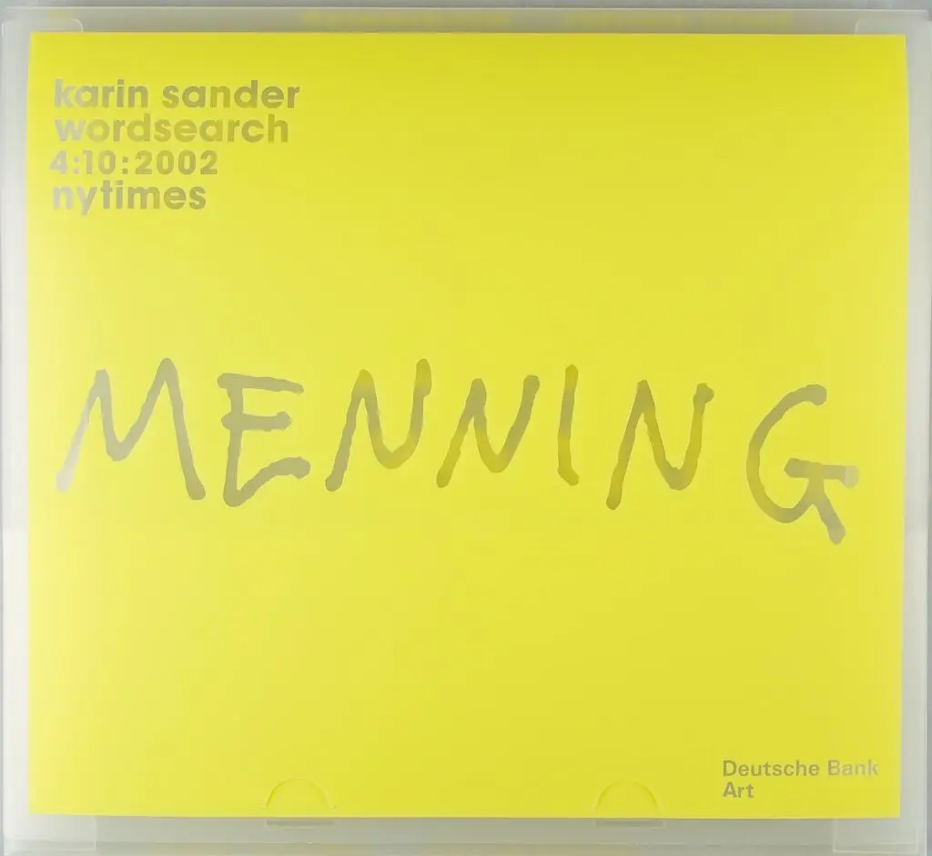 Wordsearch: A Translinguistic Sculpture by Karin Sander