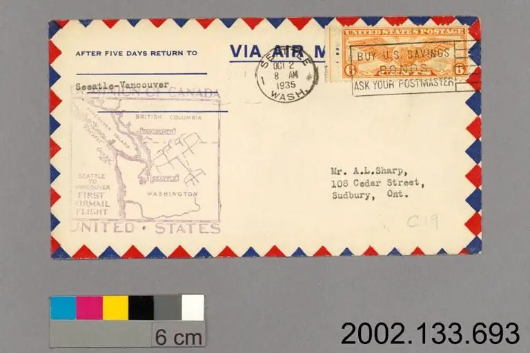 airmail cover by Unknown artist