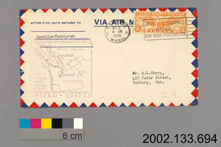 airmail cover by Unknown artist